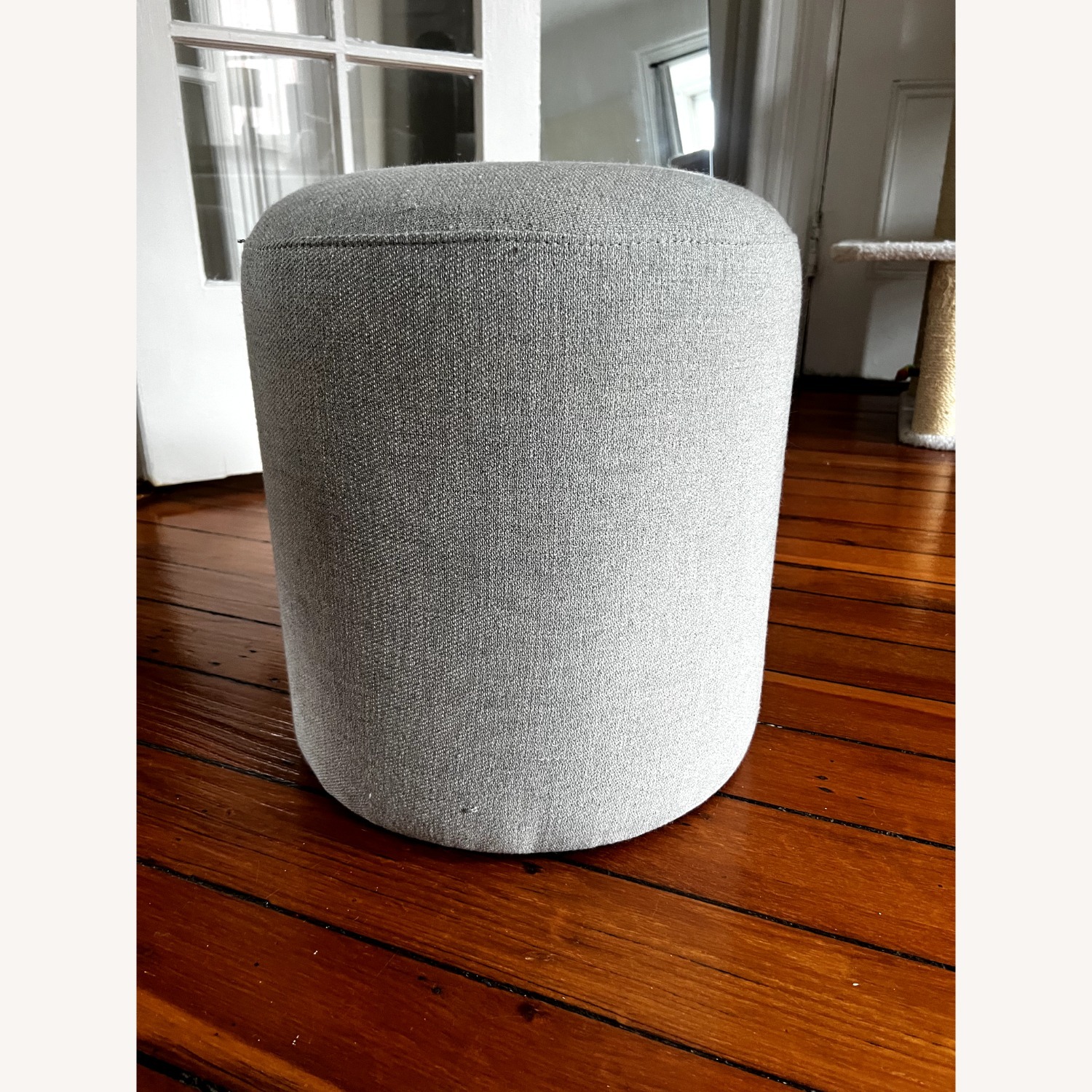 West Elm Isla Light Gray Ottoman - image-3