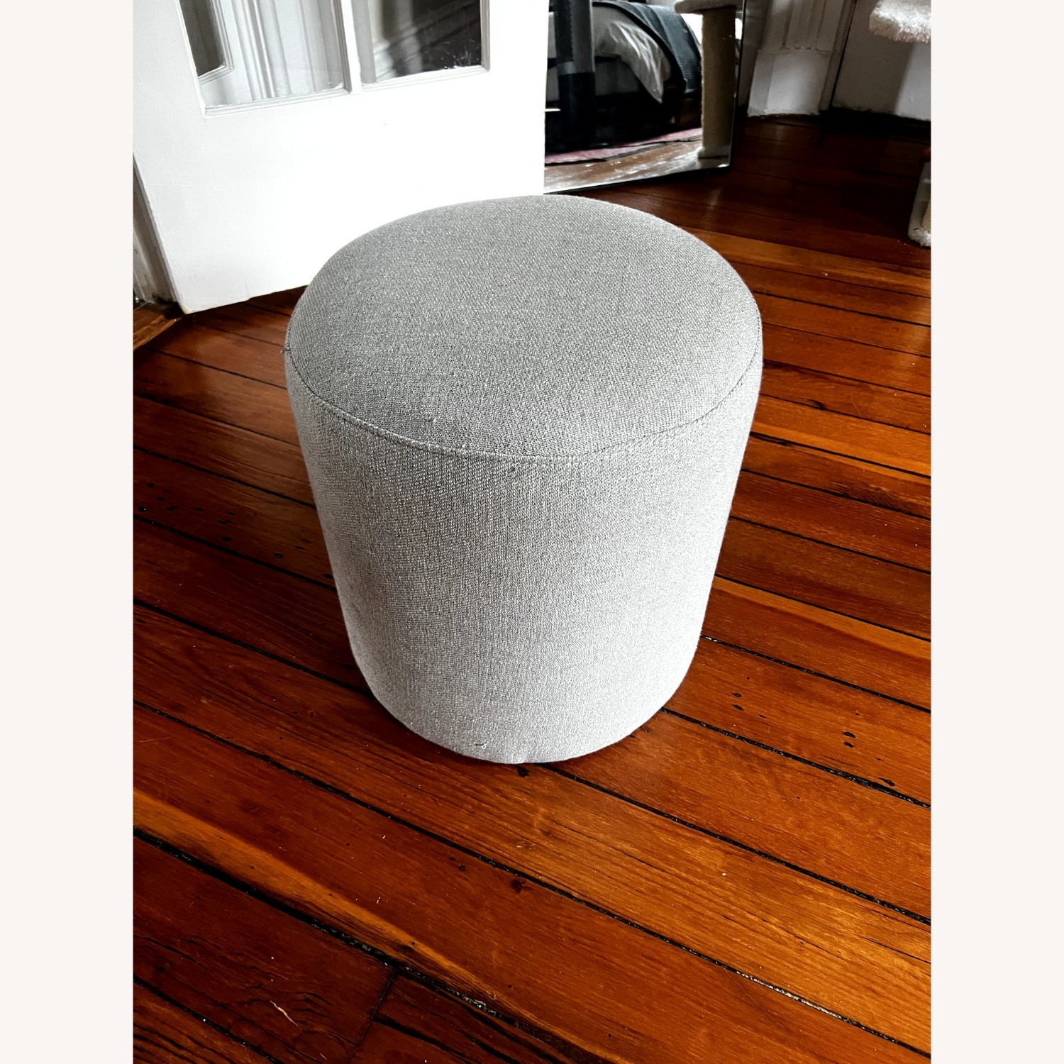 West Elm Isla Light Gray Ottoman - image-2