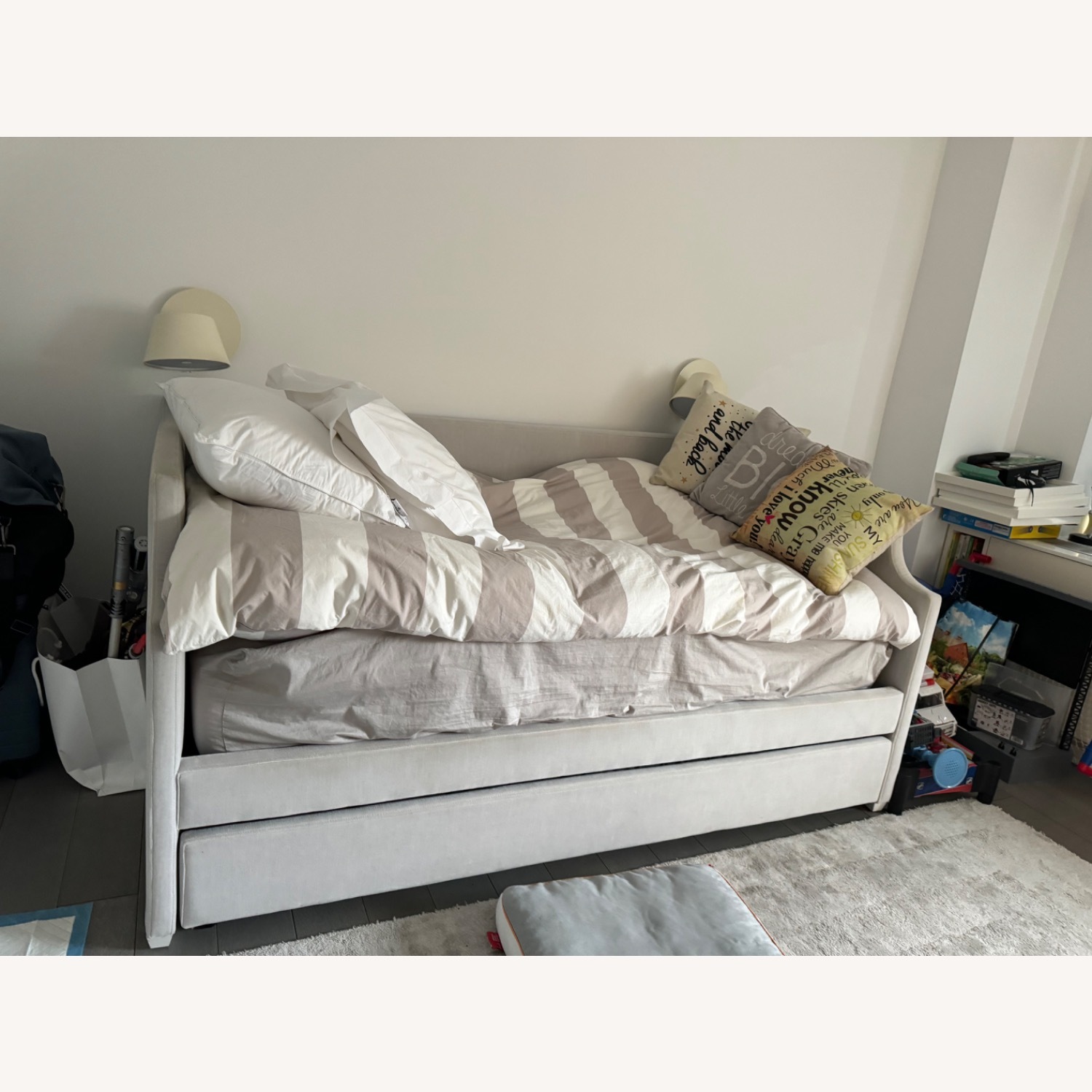 Restoration Hardware Annika Upholstered Daybed with Trundle - image-1