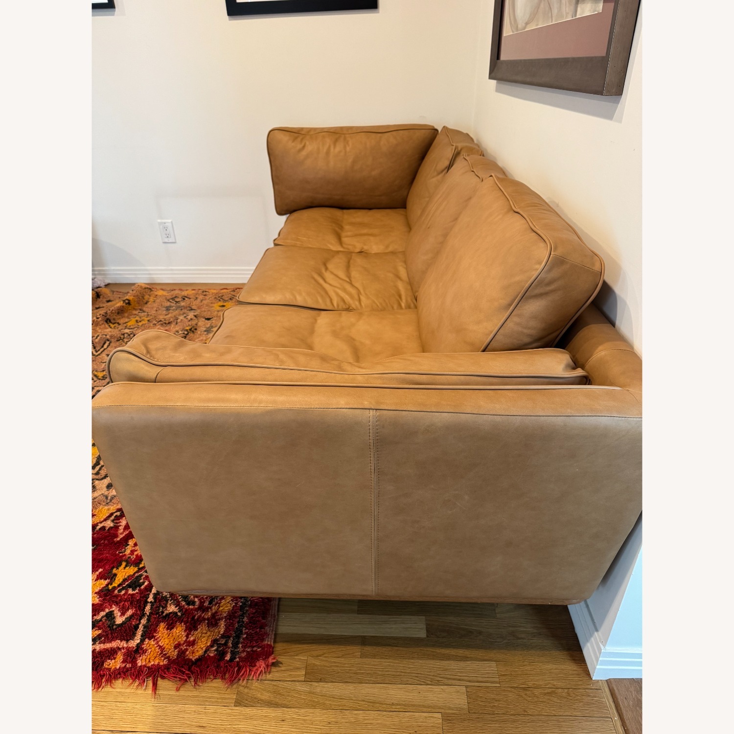 Article Timber 90" Leather Sofa Charme Tan - image-2