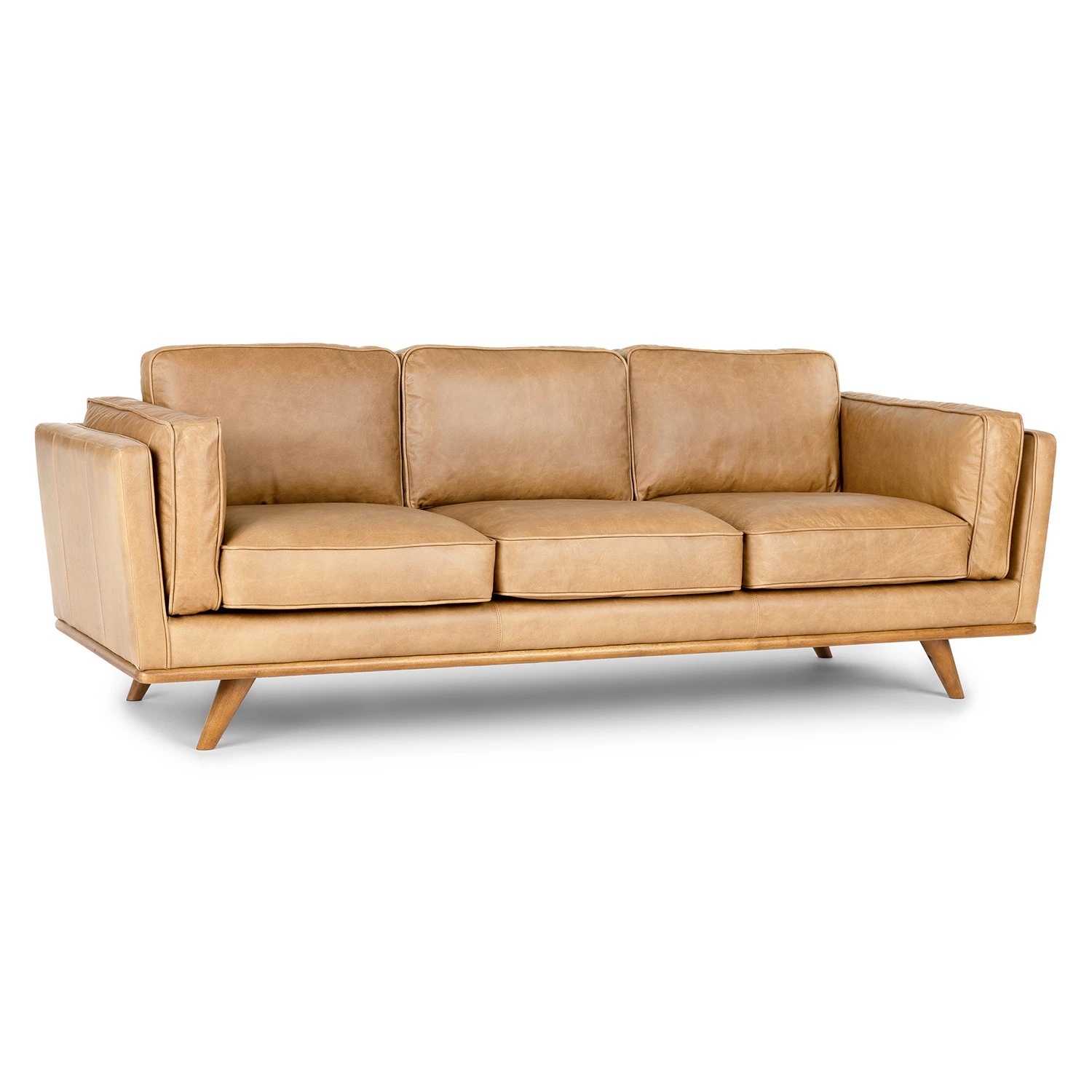 Article Timber 90" Leather Sofa Charme Tan - image-6