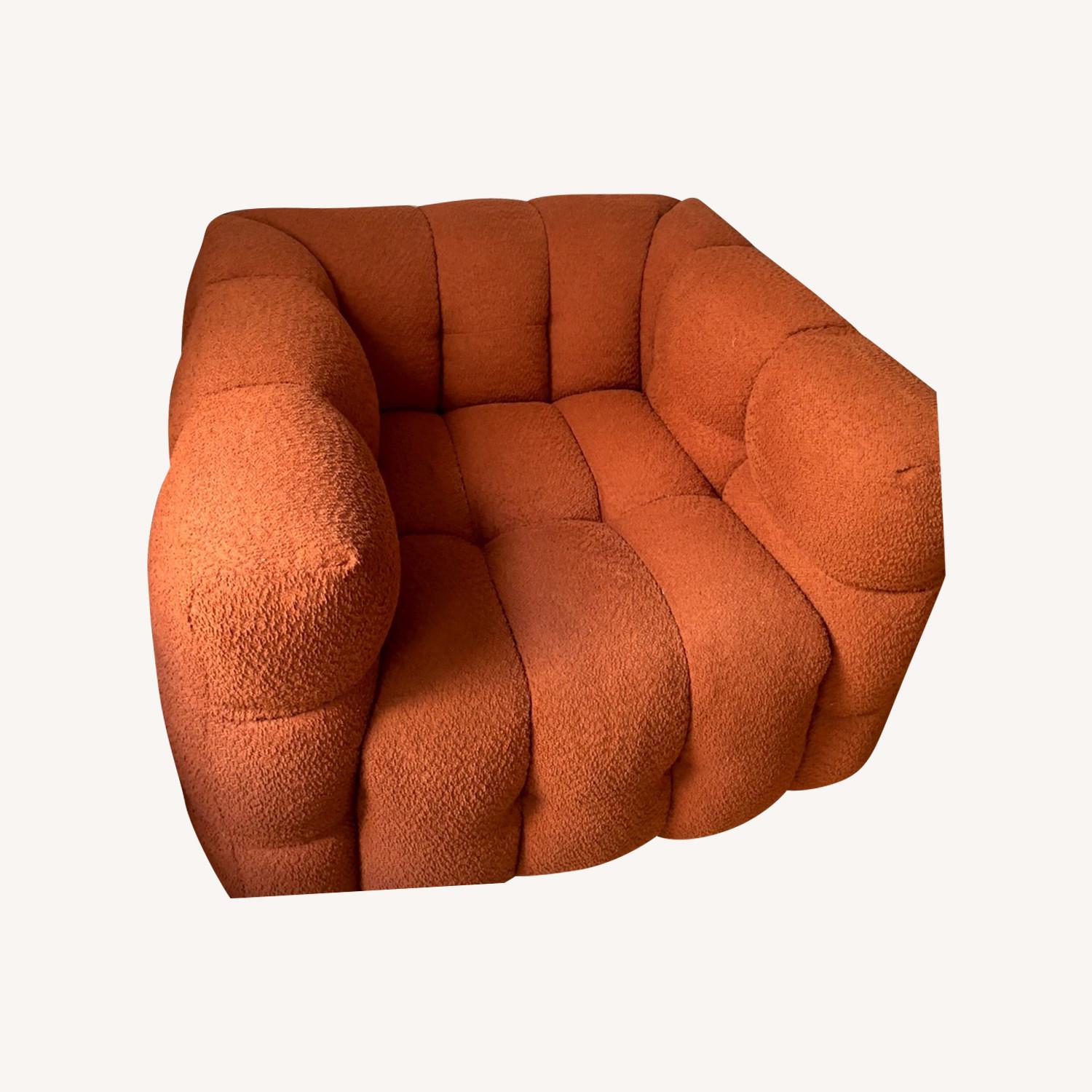 Wade Logan Armir Wide Tufted Swivel Barrel Armchair - image-6