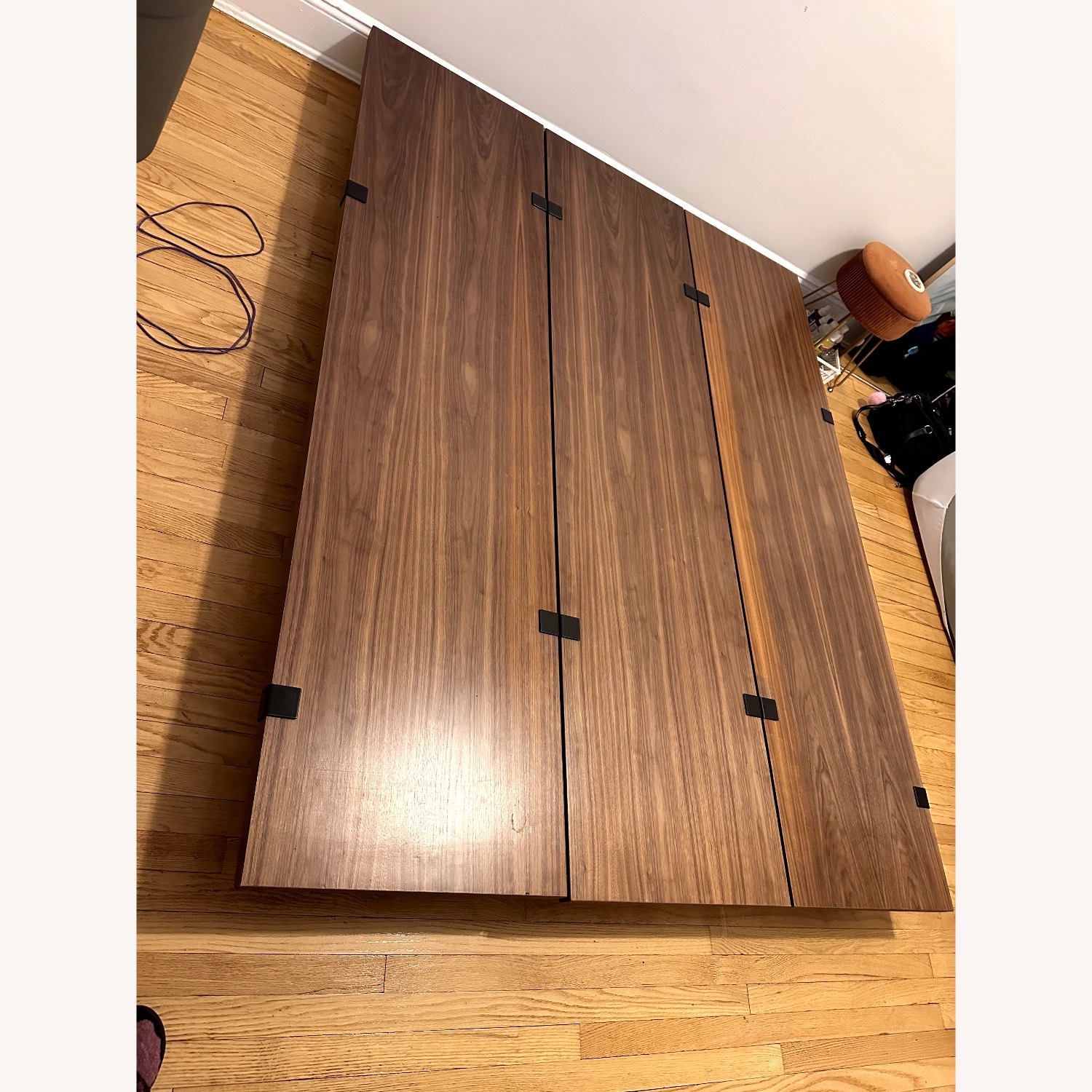 Floyd Queen Size Platform Bed Wlanut Frame - image-2