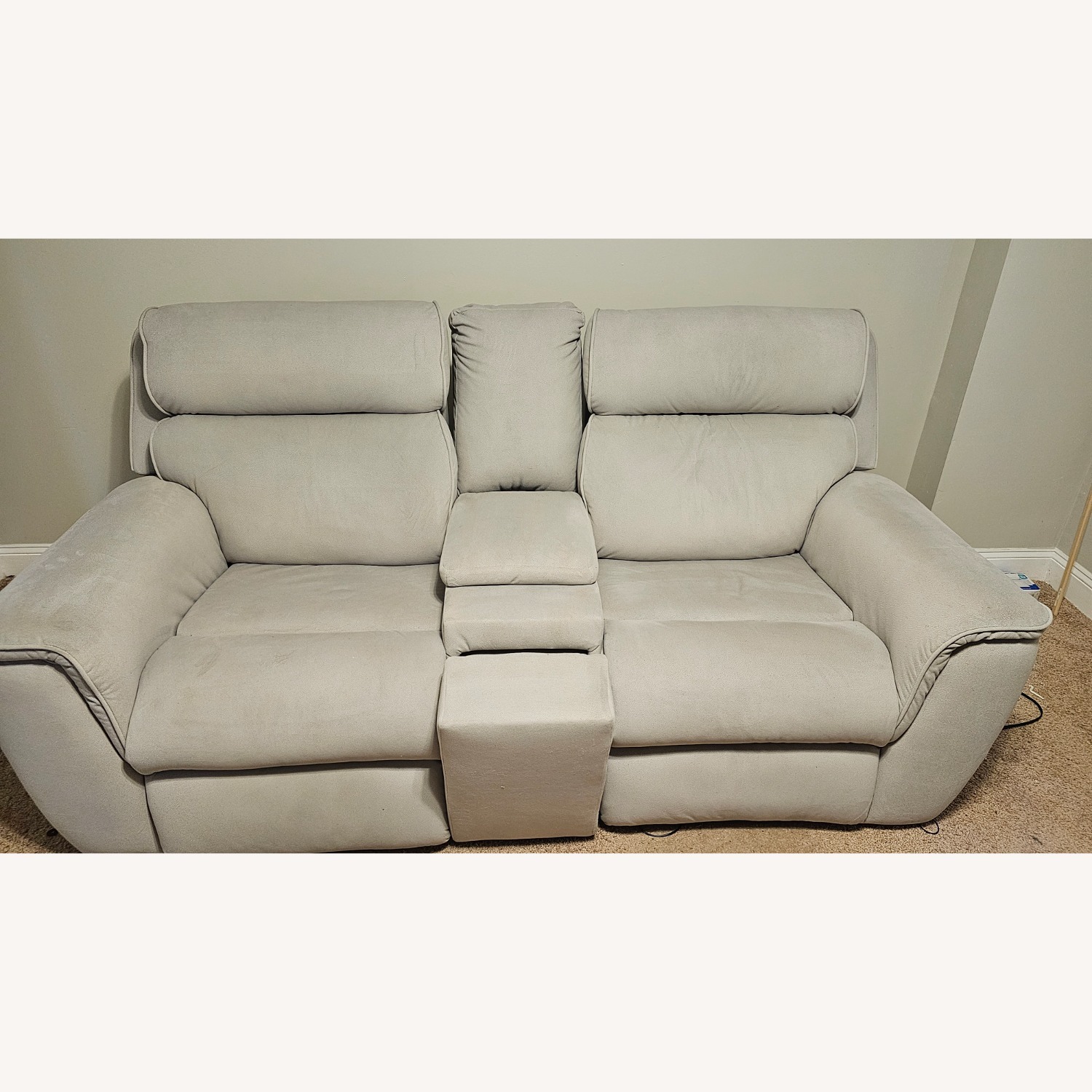 Havertys Power Adjustable Loveseat - image-0
