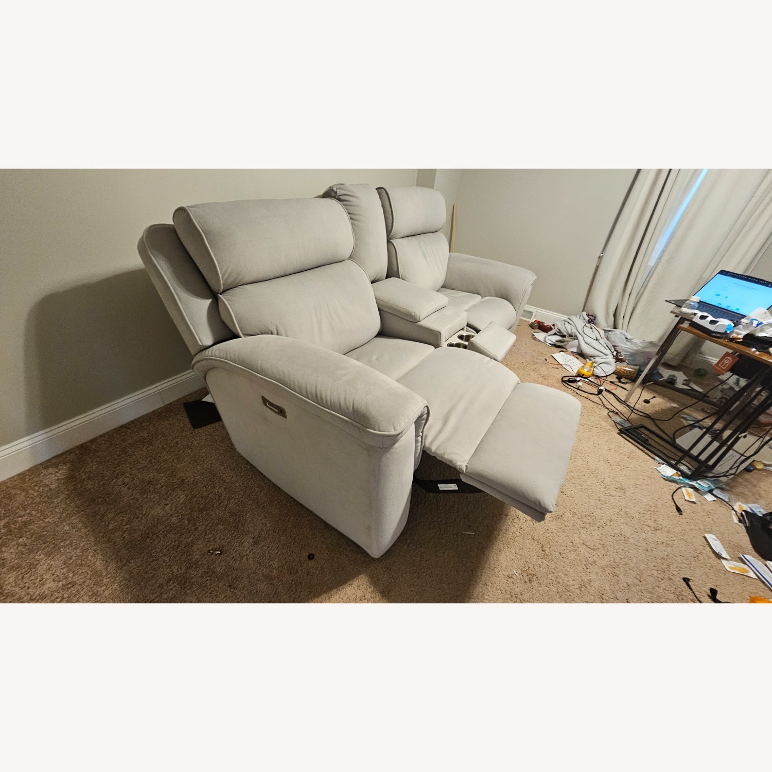 Havertys Power Adjustable Loveseat - image-3