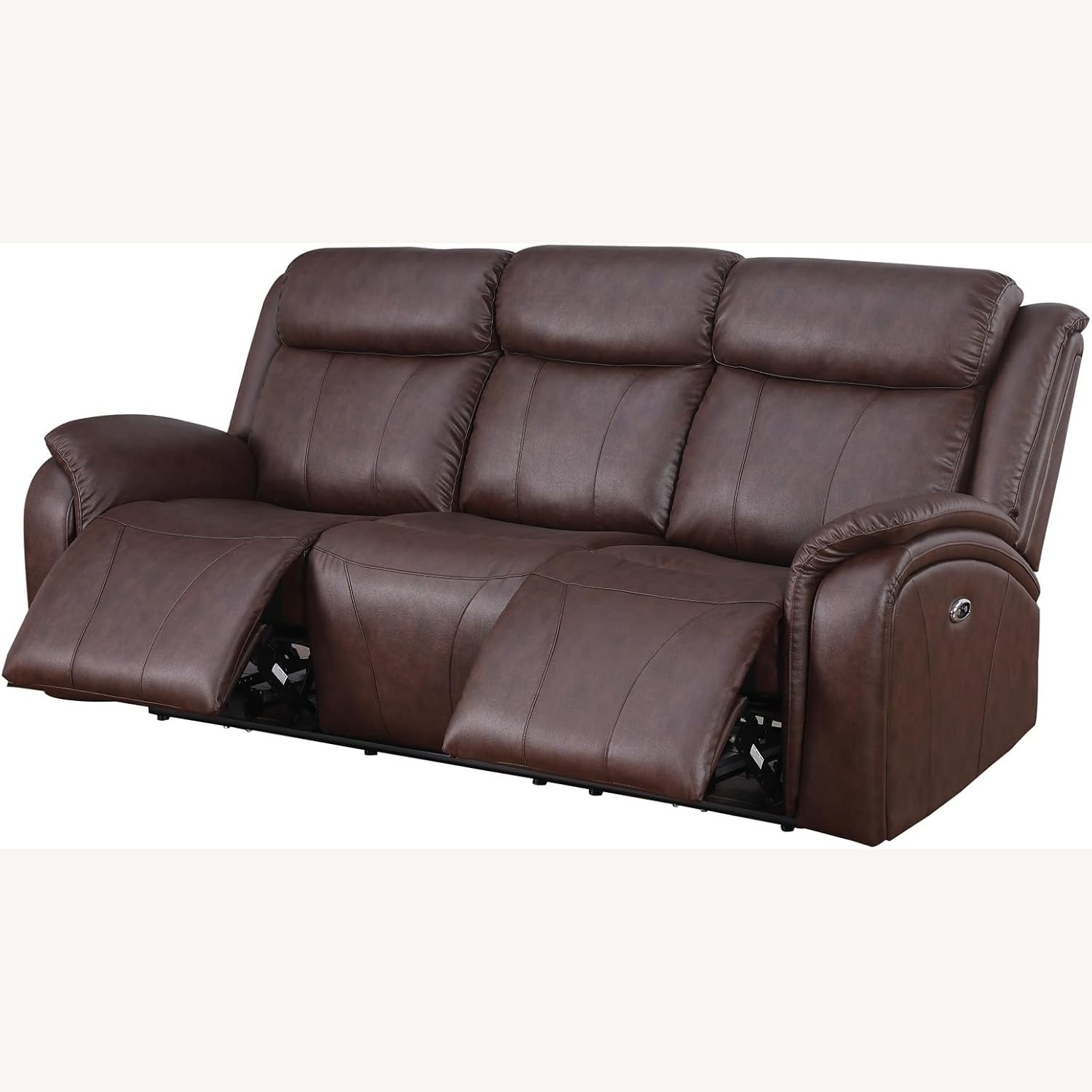 Power Recliner Leather Sofa - image-6