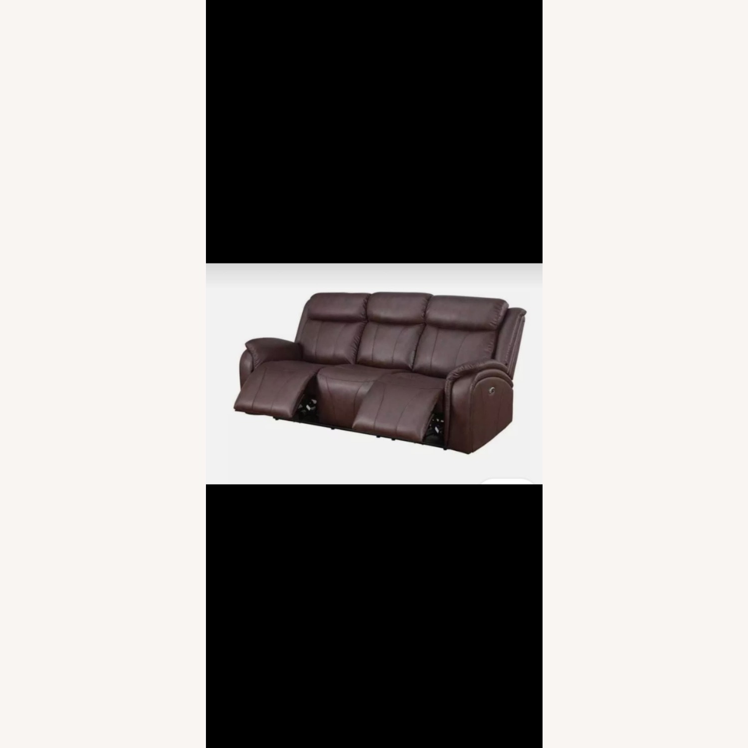 Power Recliner Leather Sofa - image-4