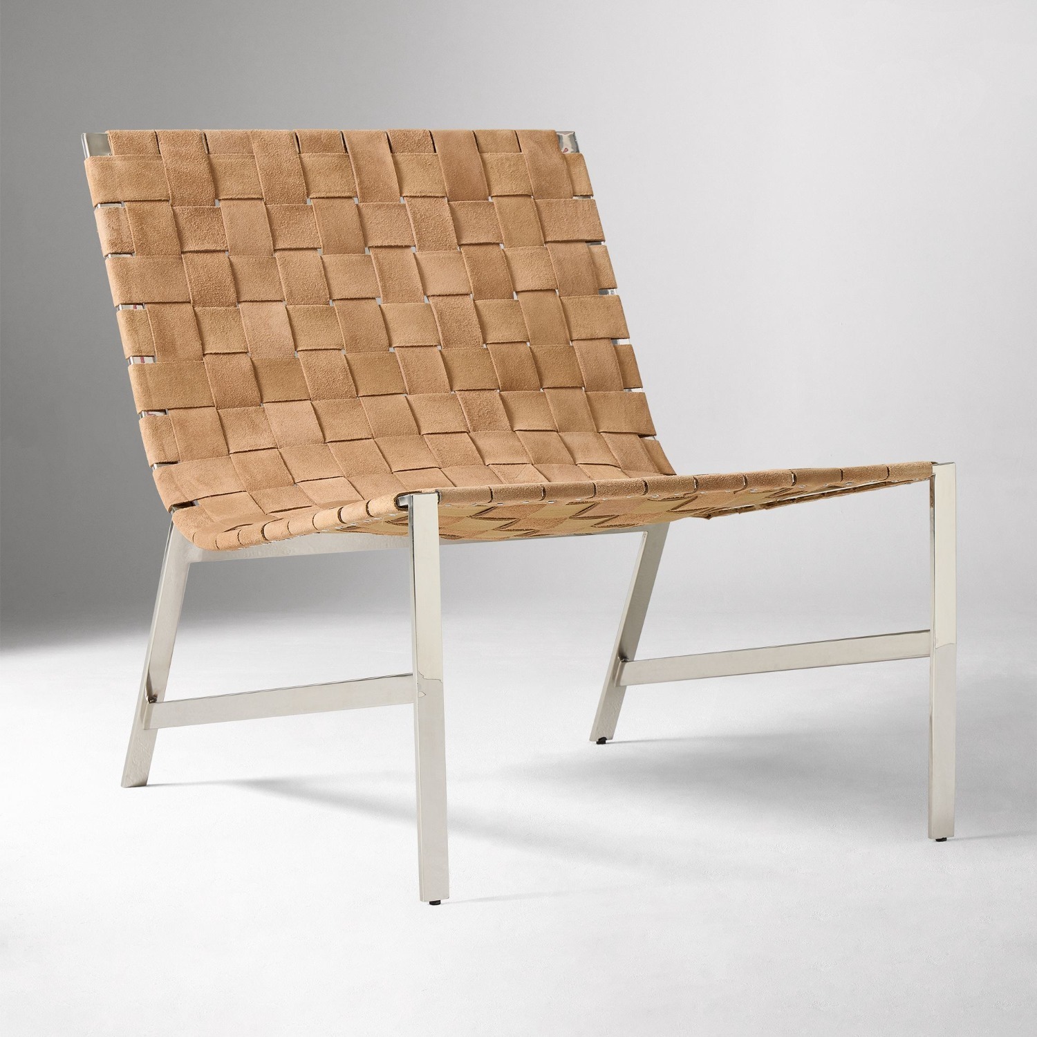 West Elm Becker Woven Leather Slipper Chair - image-2