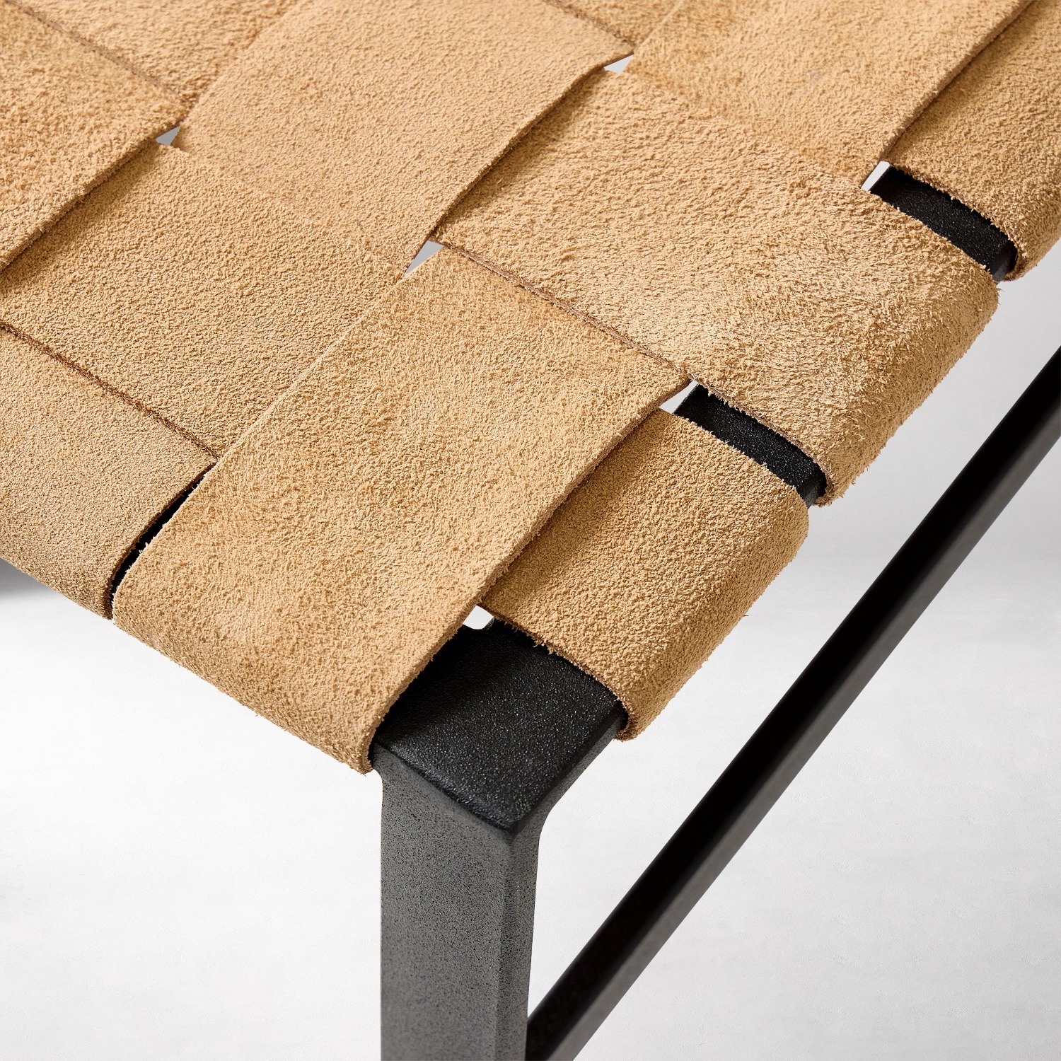 West Elm Becker Woven Leather Slipper Chair - image-5