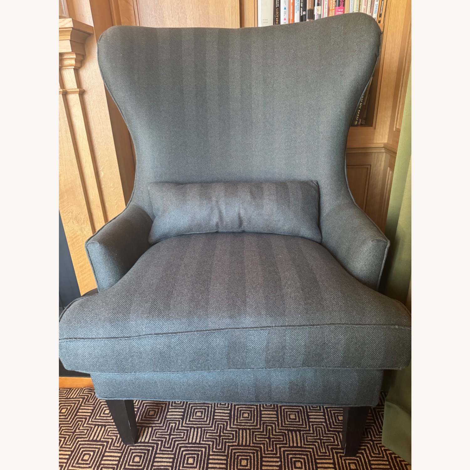 Holland and Sherry Fabric Wing Chair - image-1