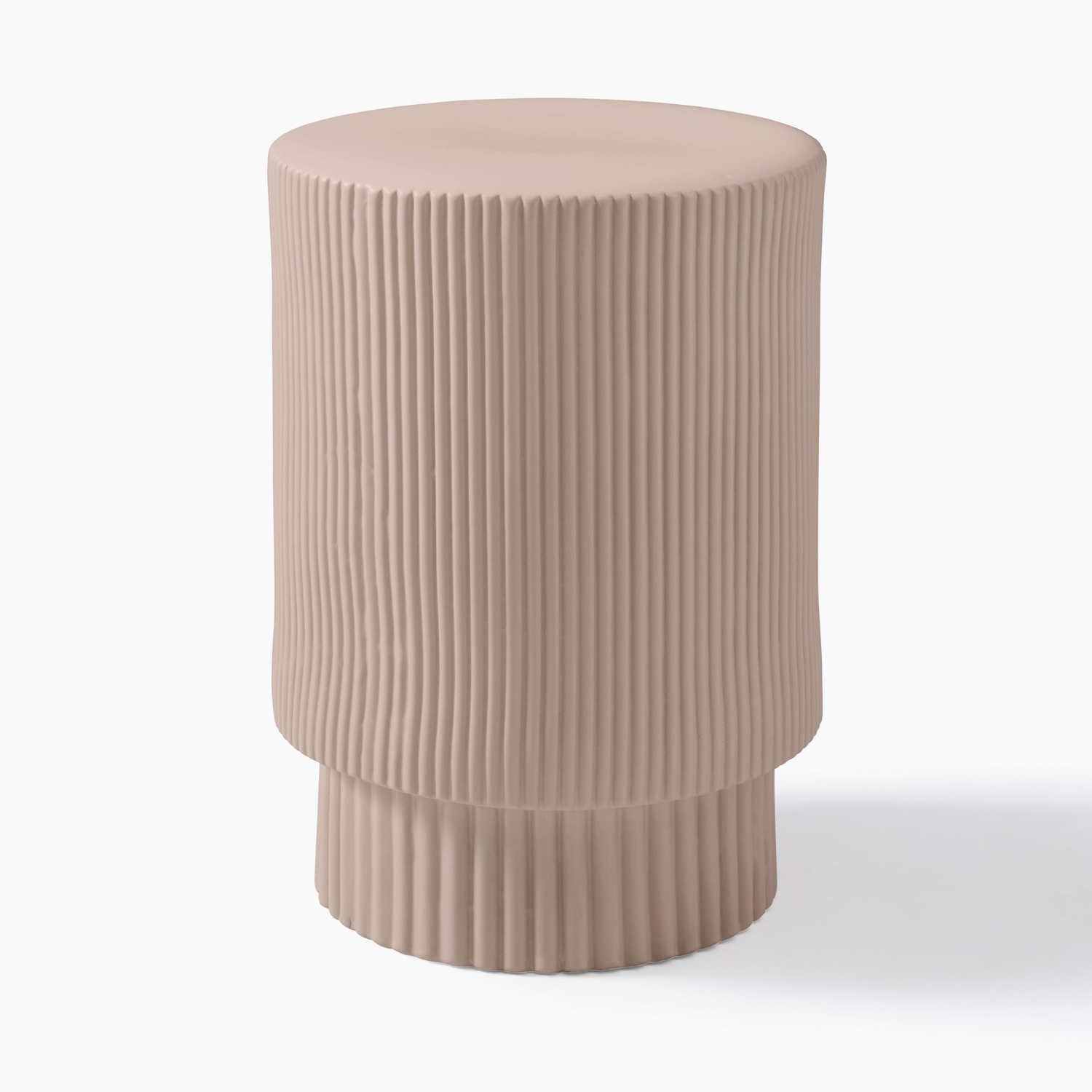 West Elm Fluted Ceramic Indoor/Outdoor Side Table  - image-4