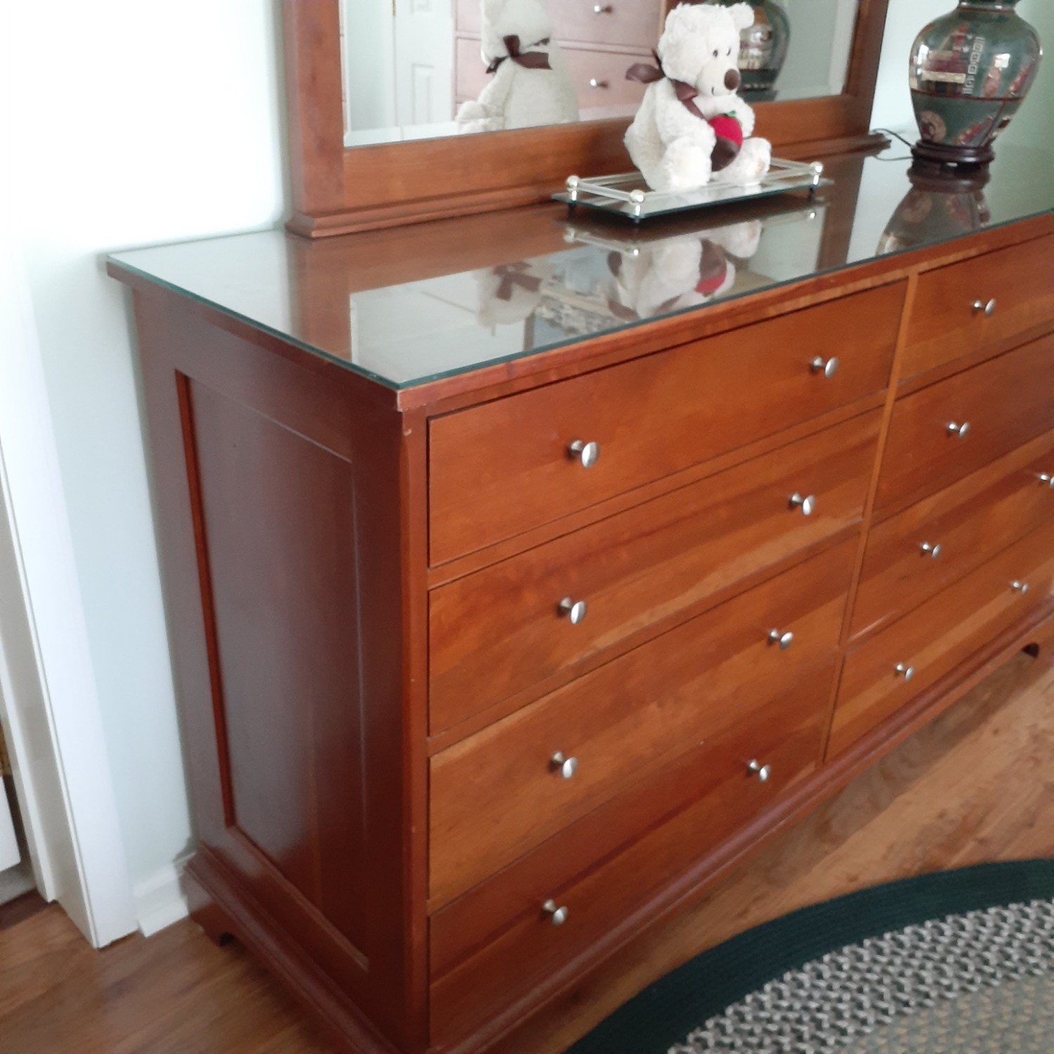 Dresser with Attached Mirror - image-1