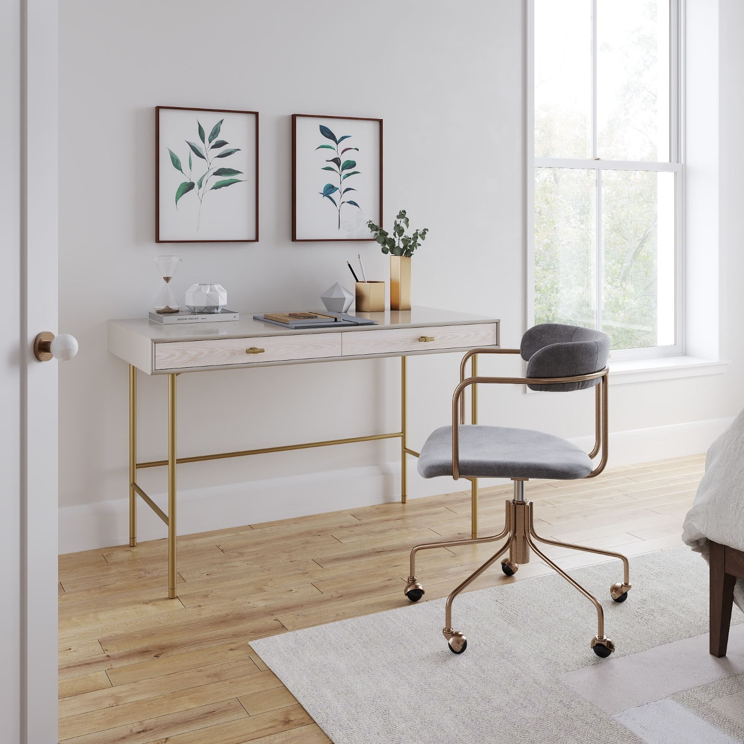 West Elm Modernist Wood & Lacquer Desk (47") - image-4