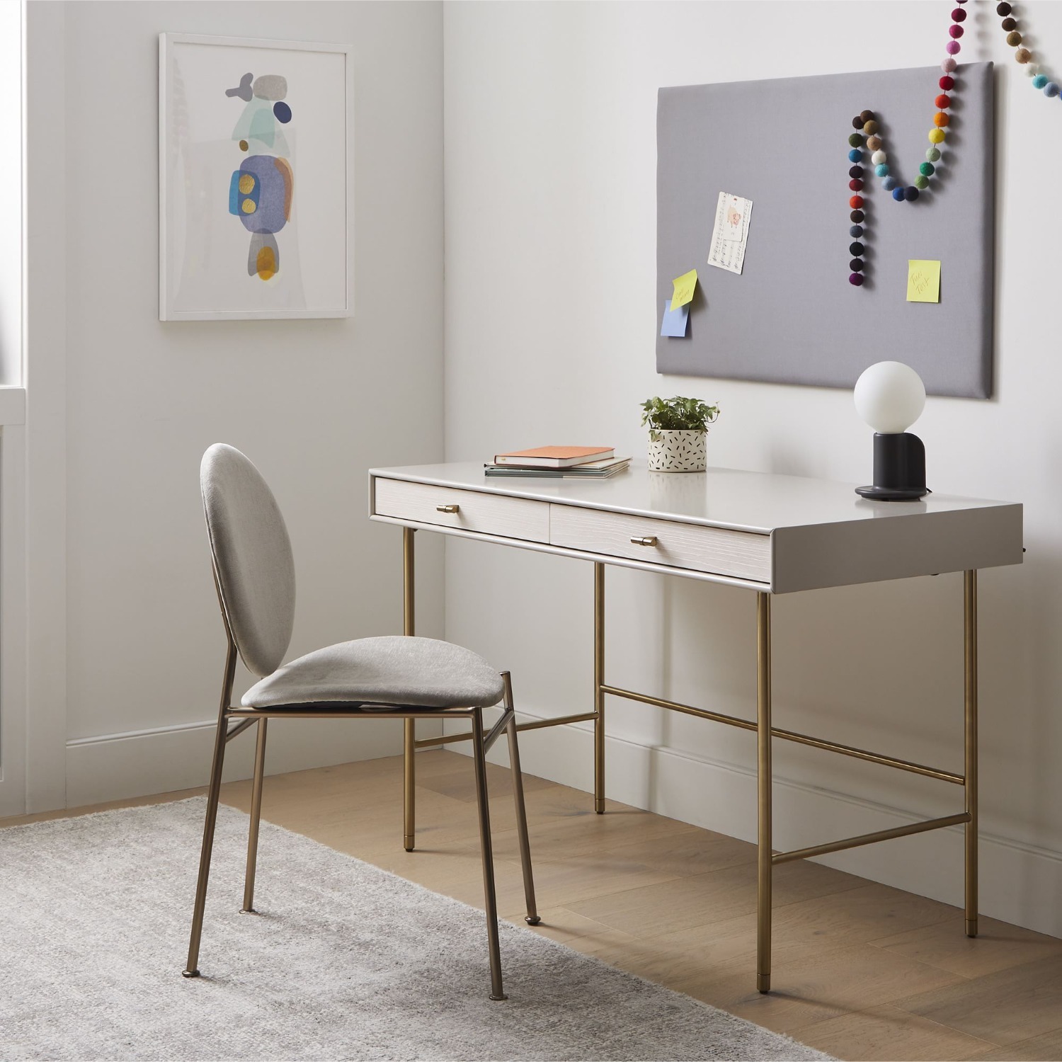 West Elm Modernist Wood & Lacquer Desk (47") - image-3