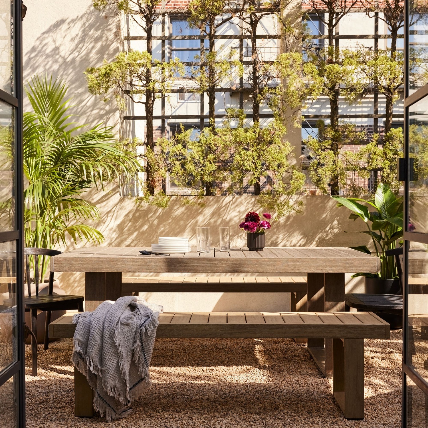 West Elm Portside Outdoor Dining Bench - image-3