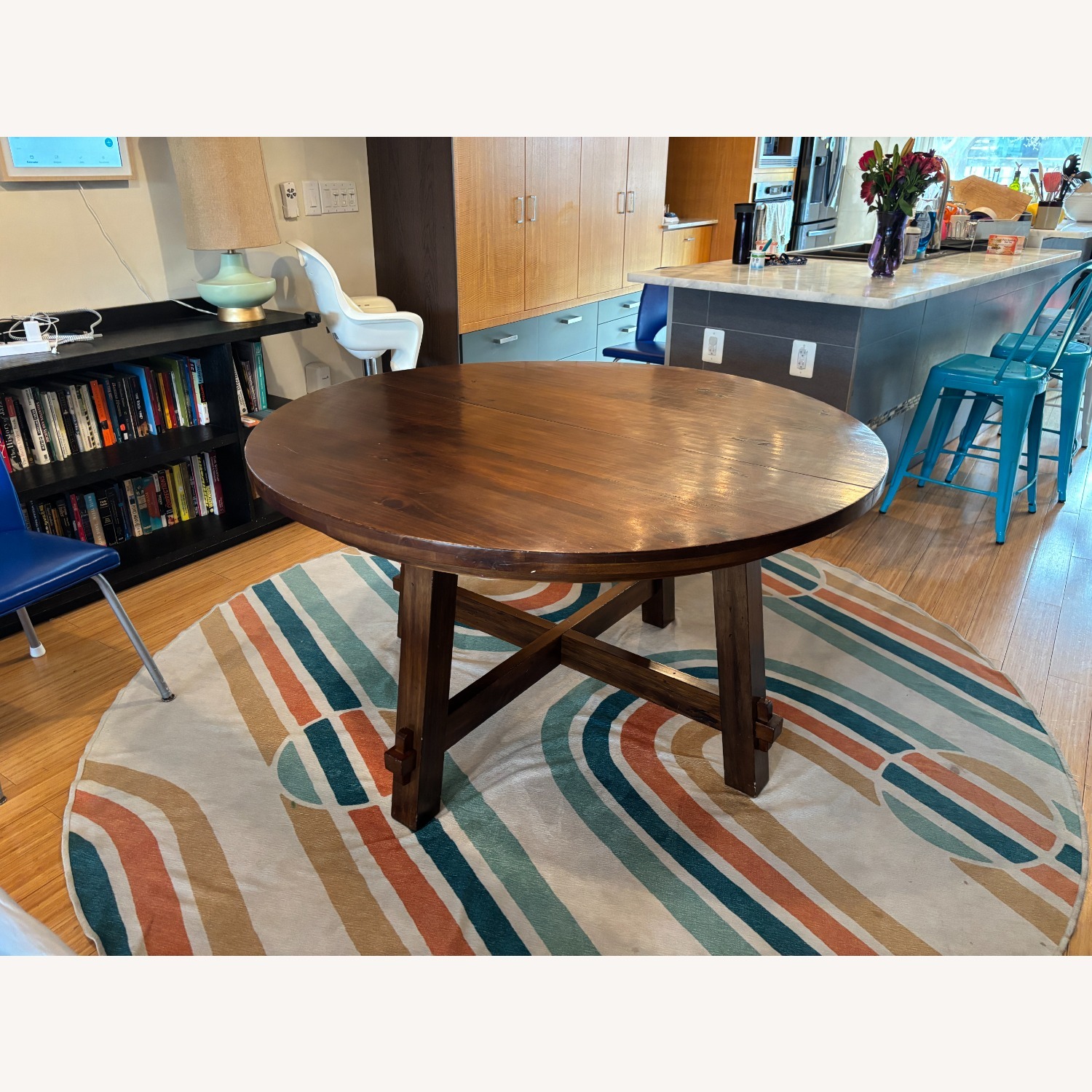 Pottery Barn Toscana Round Extending Dining Table - image-2