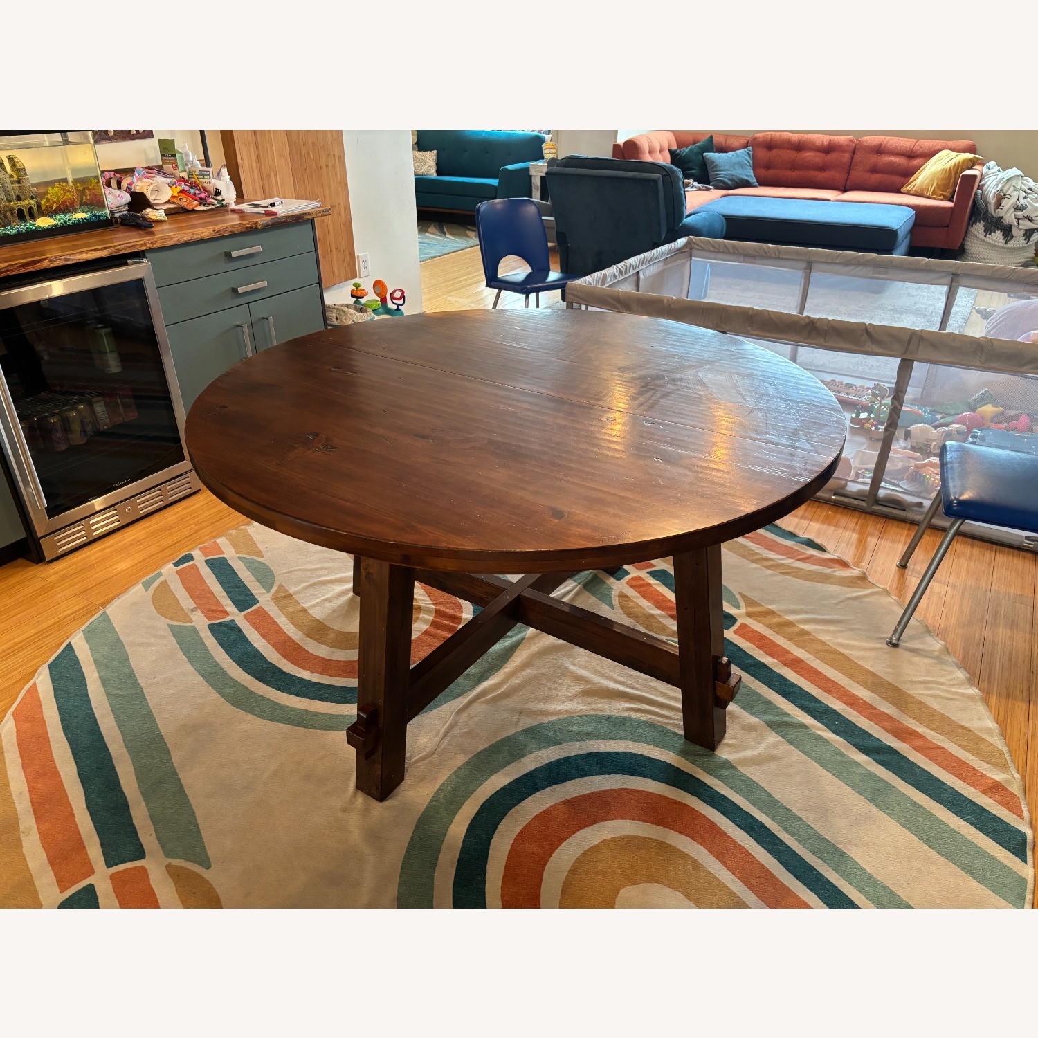 Pottery Barn Toscana Round Extending Dining Table - image-1