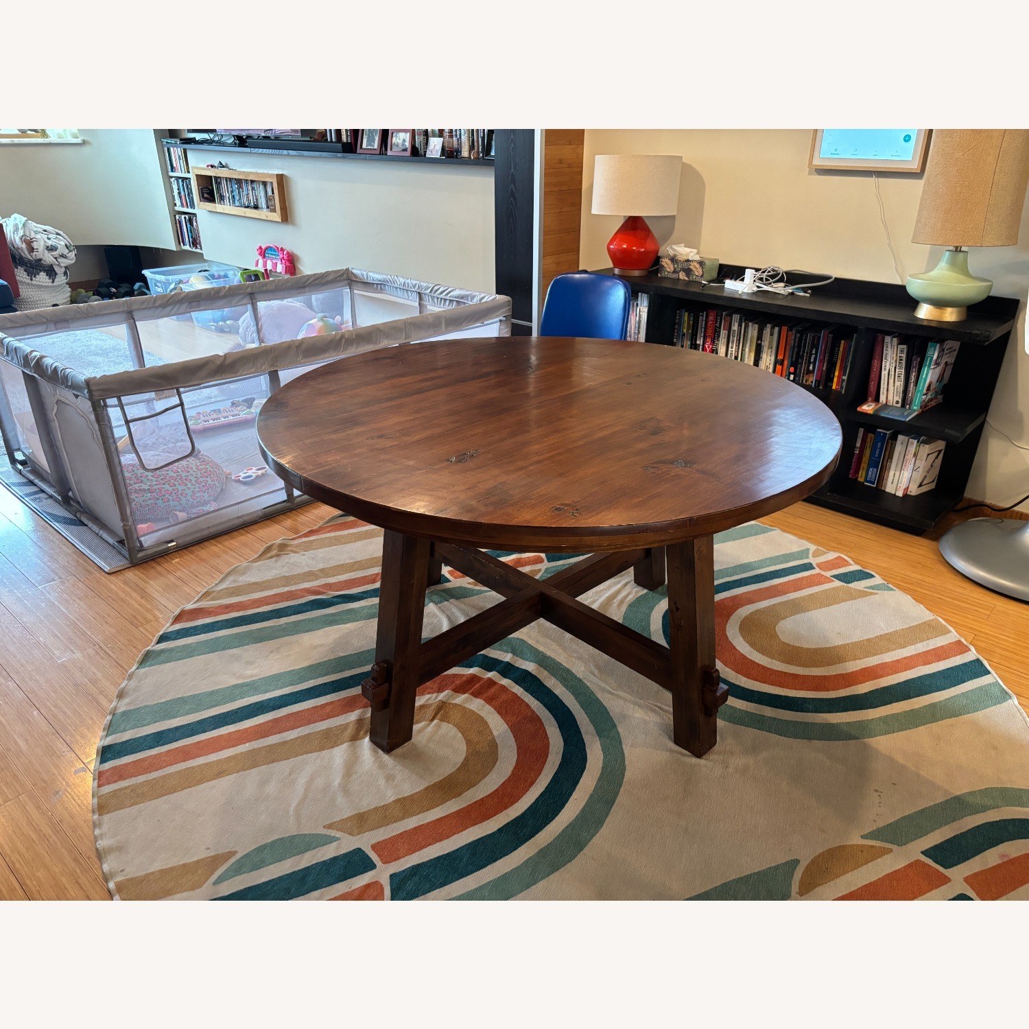 Pottery Barn Toscana Round Extending Dining Table - image-10