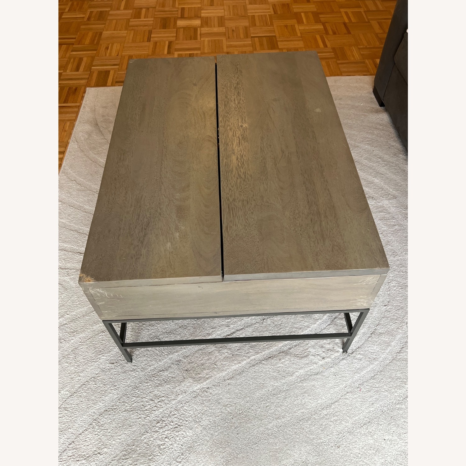 West Elm Industrial Storage Pop-Up Coffee Table - image-1