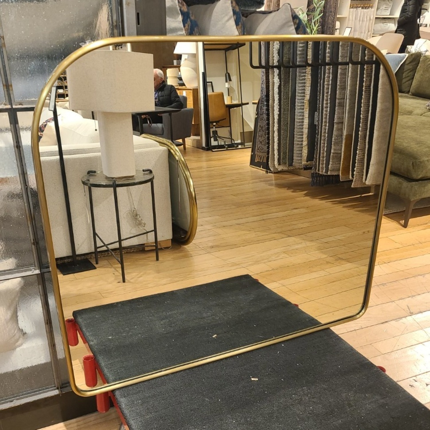 West Elm Streamline Wide Arched Wall Mirror - image-1