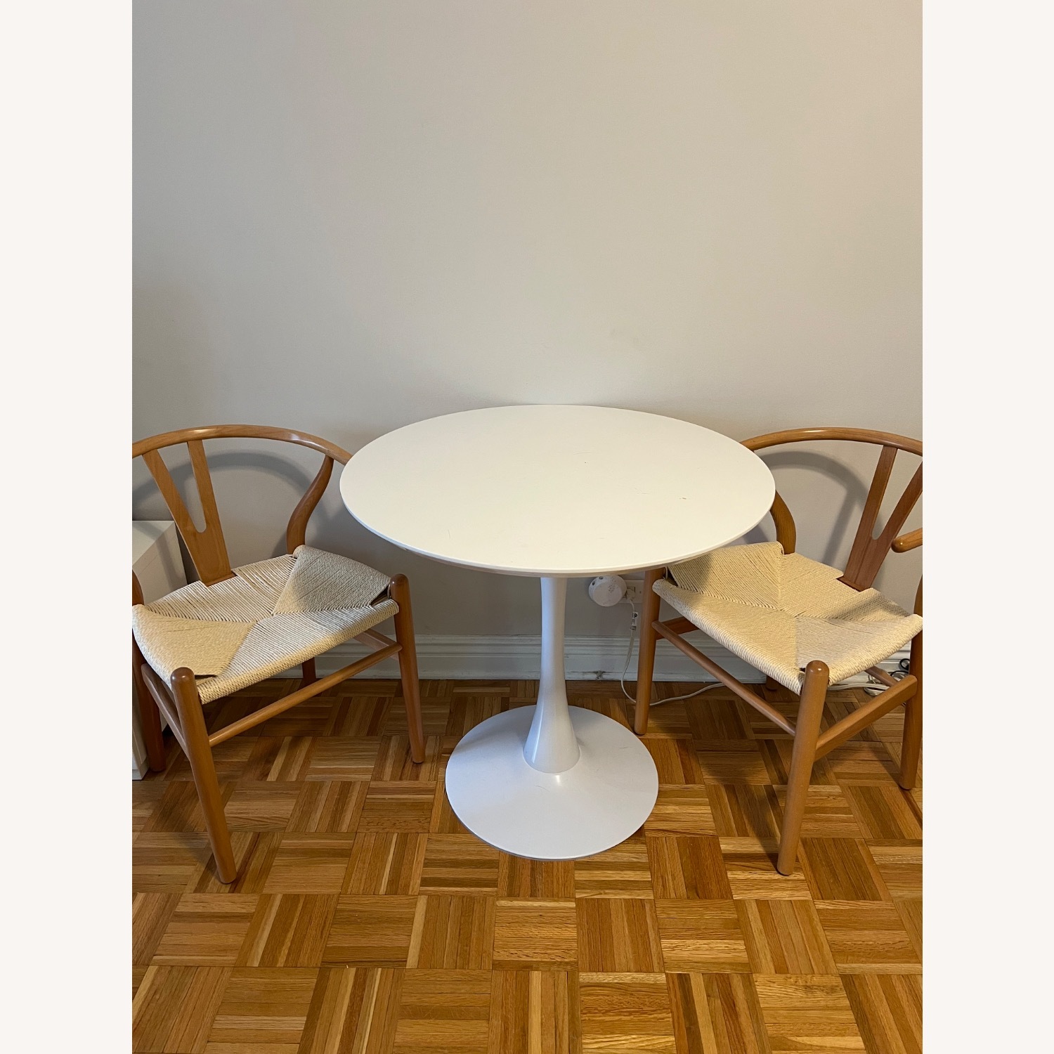 Wayfair Wishbone Solid Wood Weave Dining Chair Set of 2 - image-2