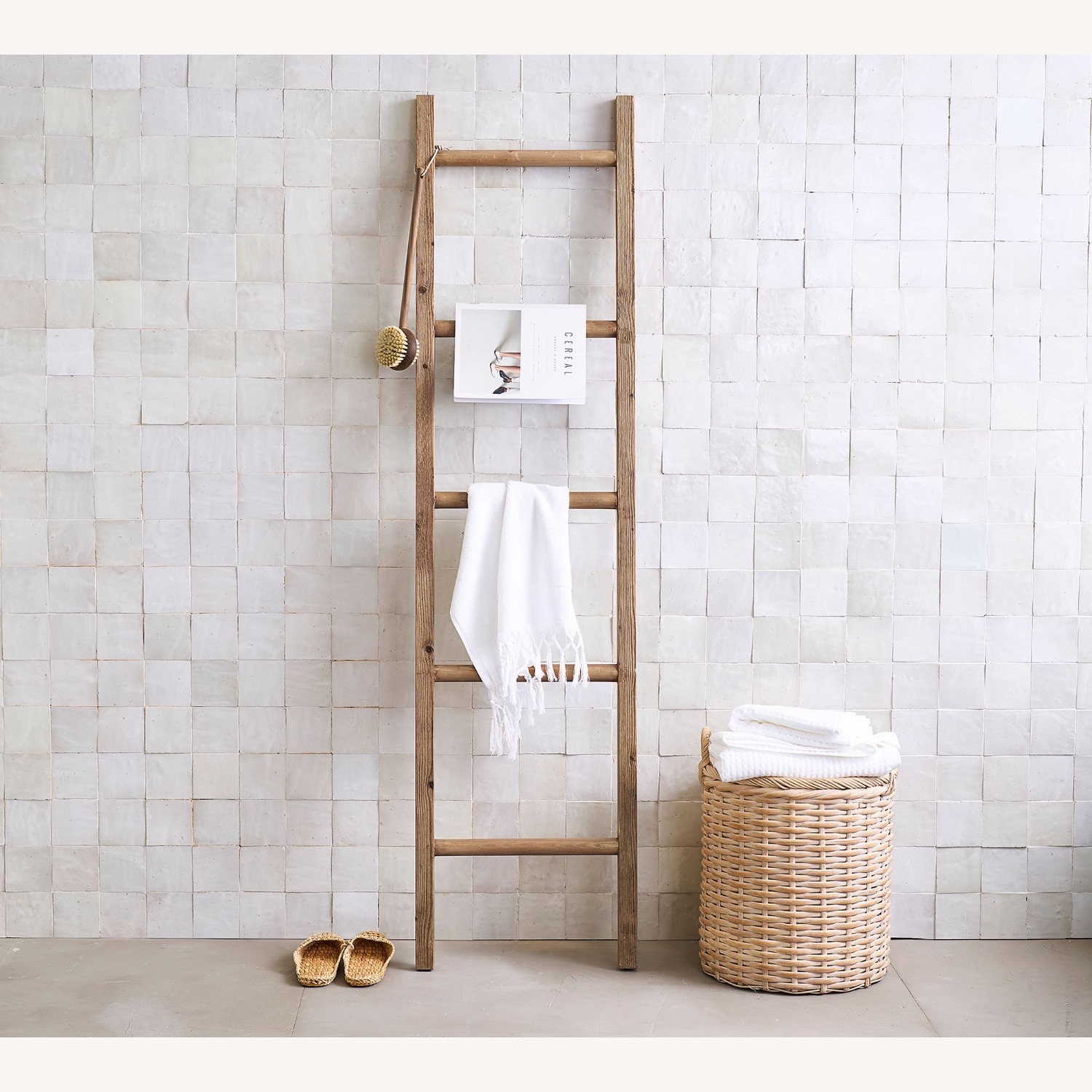 Pottery Barn Rustic Reclaimed Wood Ladder - image-5