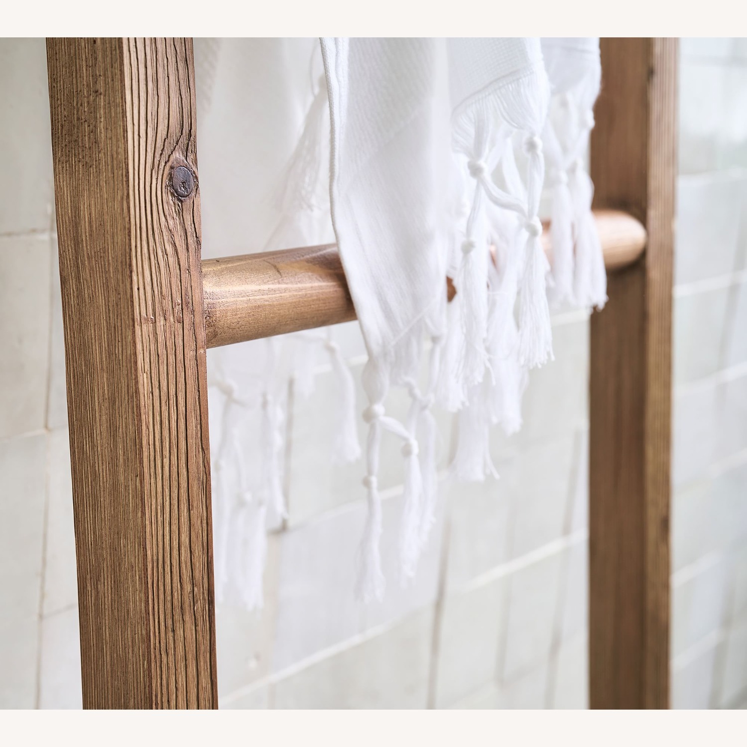 Pottery Barn Rustic Reclaimed Wood Ladder - image-6