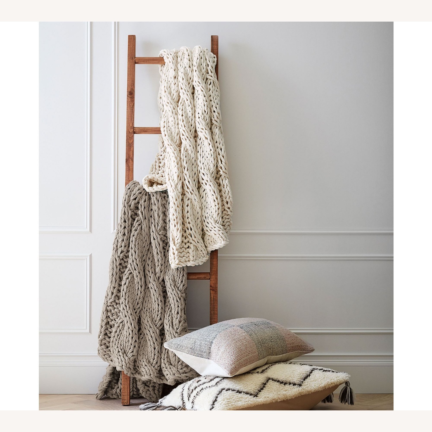 Pottery Barn Rustic Reclaimed Wood Ladder - image-3