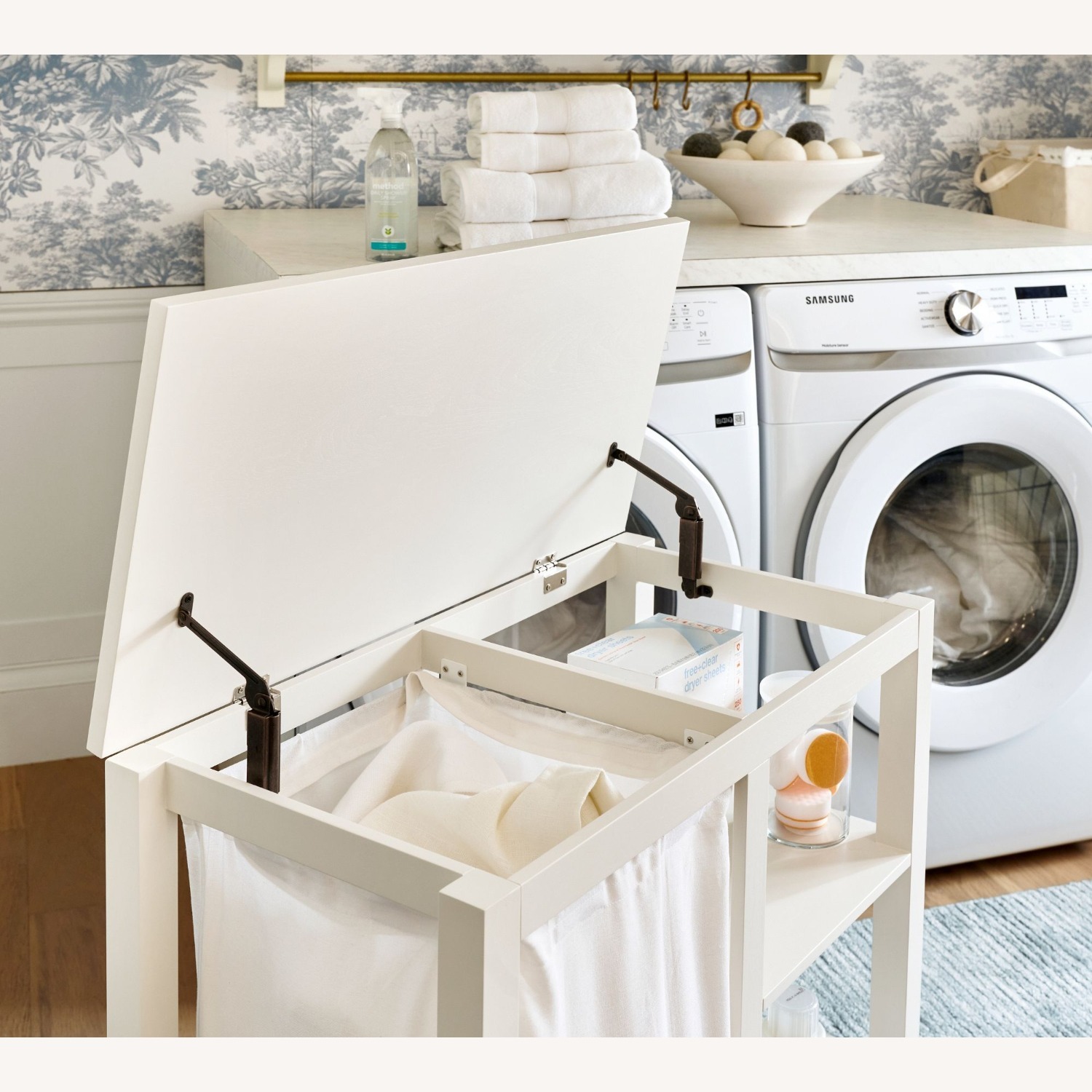 Pottery Barn Manchester Hamper Cart - image-4