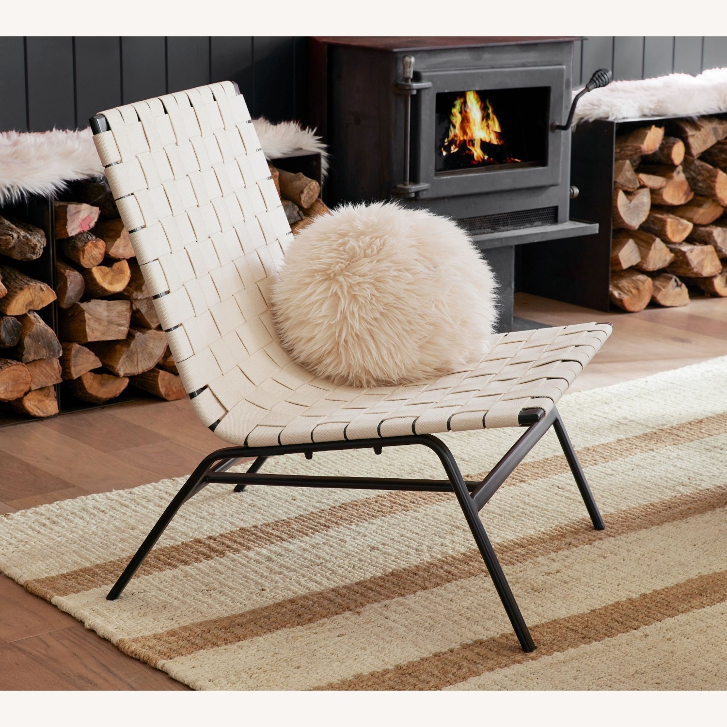 Pottery Barn Shay Woven Accent Chair - image-3