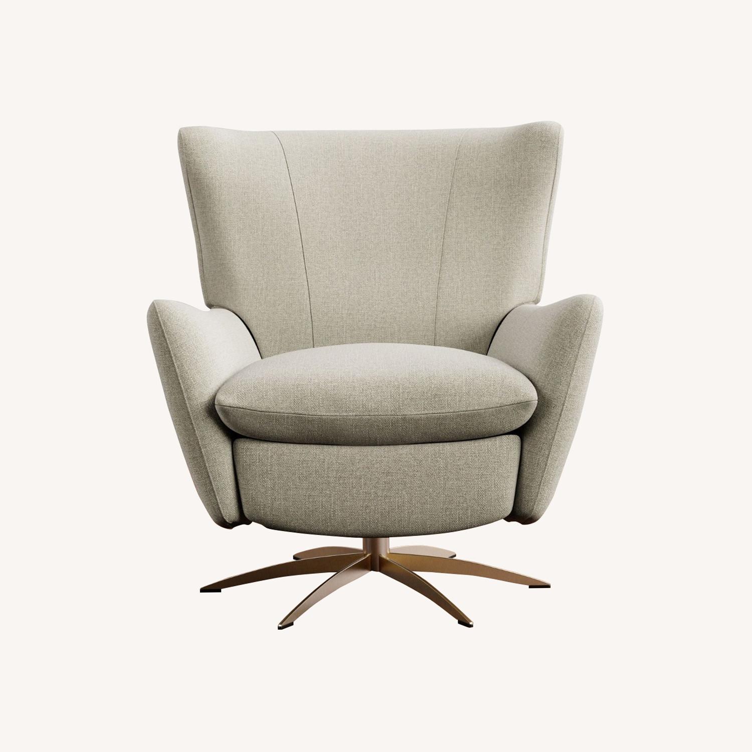 Pottery Barn Wells Tightback Swivel Recliner - image-0