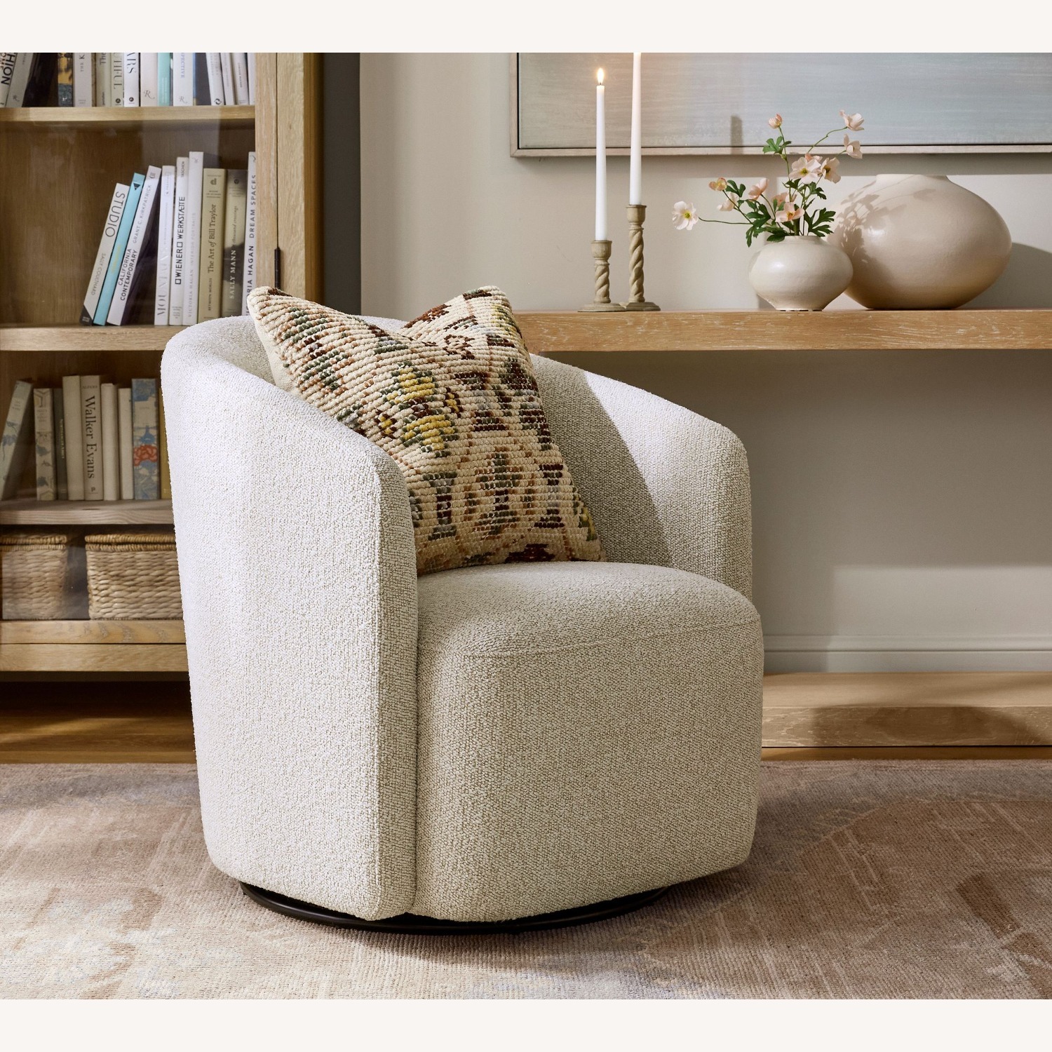 Pottery Barn Preston Swivel Chair - image-6