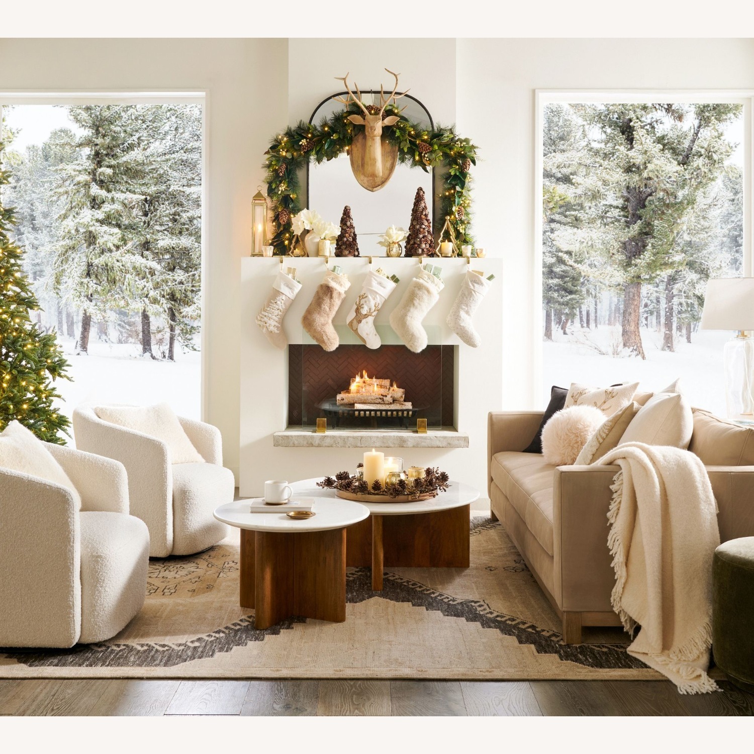 Pottery Barn Preston Swivel Chair - image-3