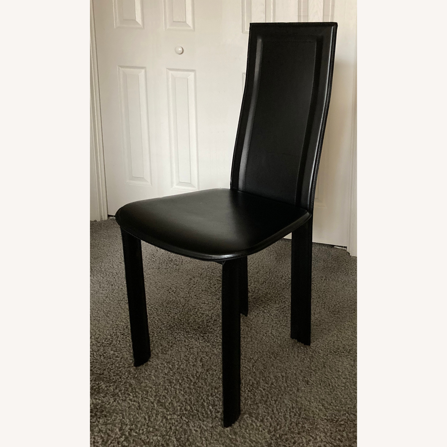 Wood and Leather Dining Set - image-2