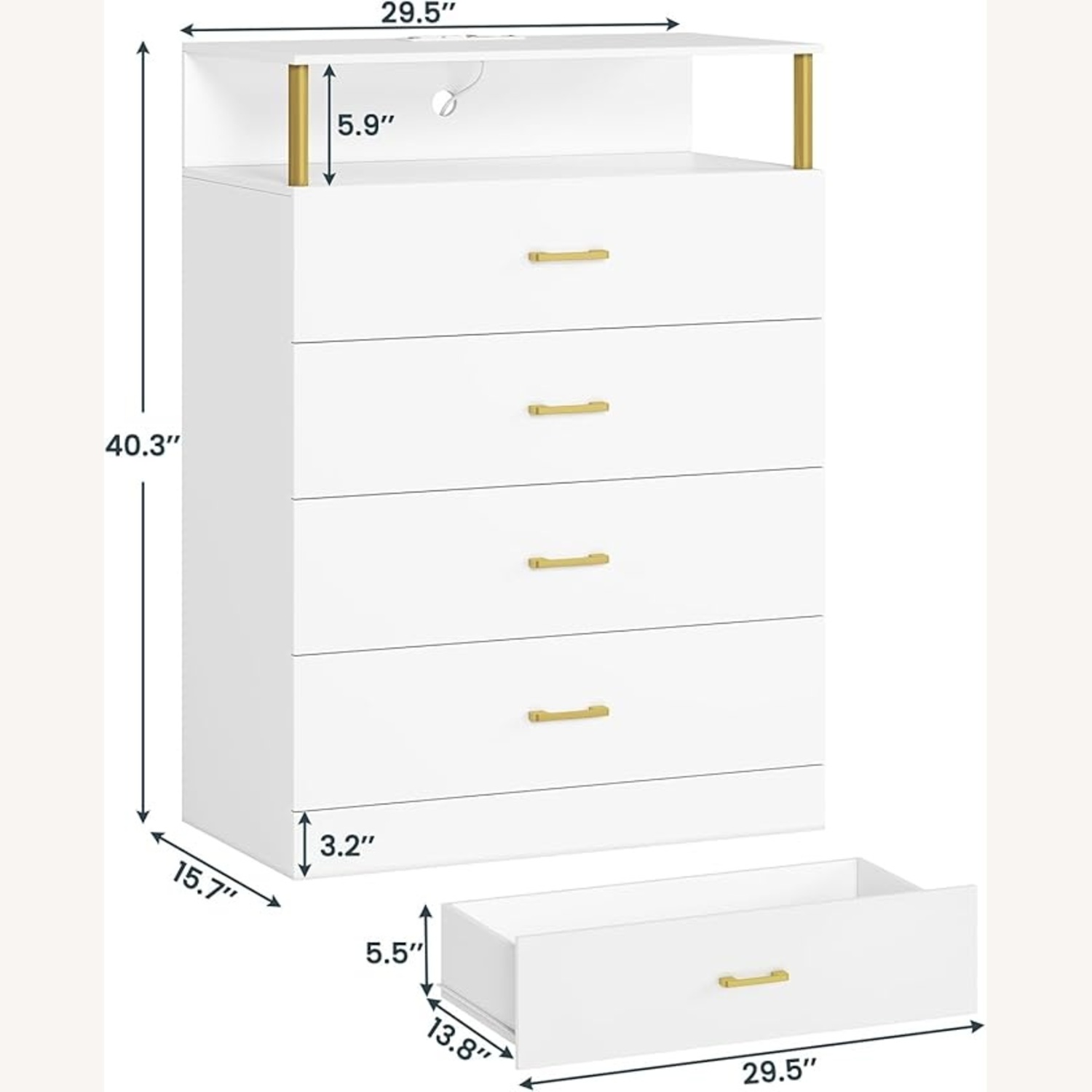 AOGLLATI White Dresser - image-4
