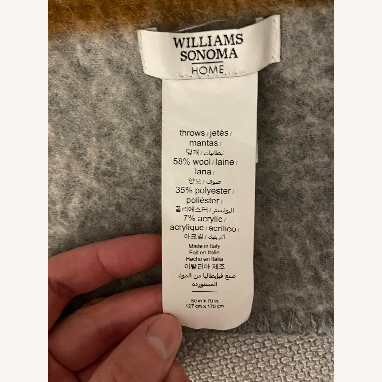 Williams Sonoma Italian Boiled Striped Throw - image-6