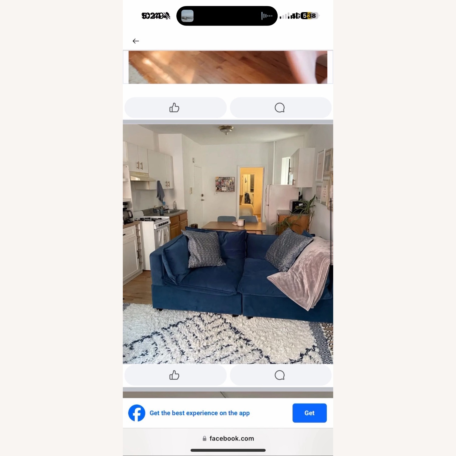 Albany Park Blue Kova Couch - image-1