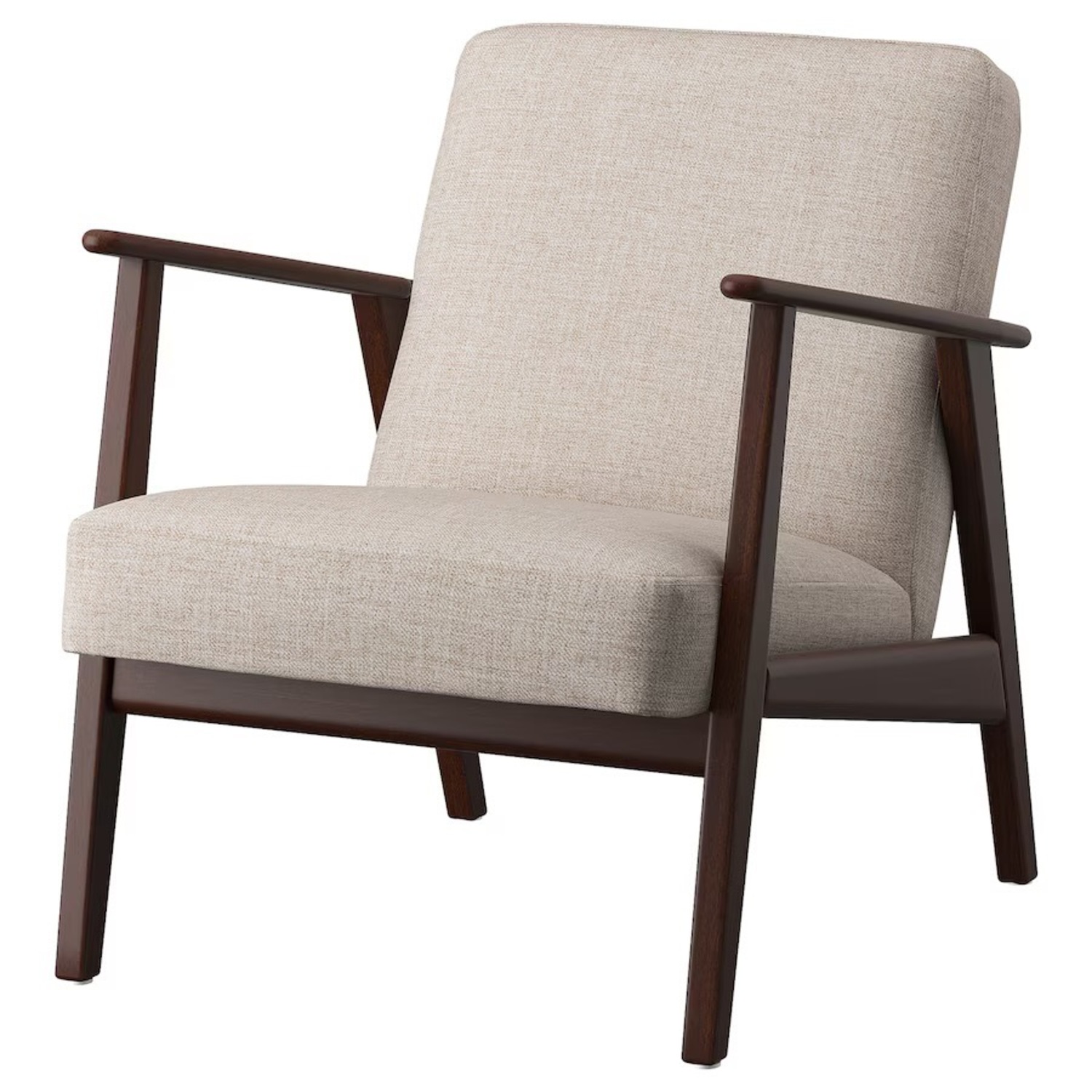 IKEA EKENÄSET Cream & Wood Armchair  - image-1