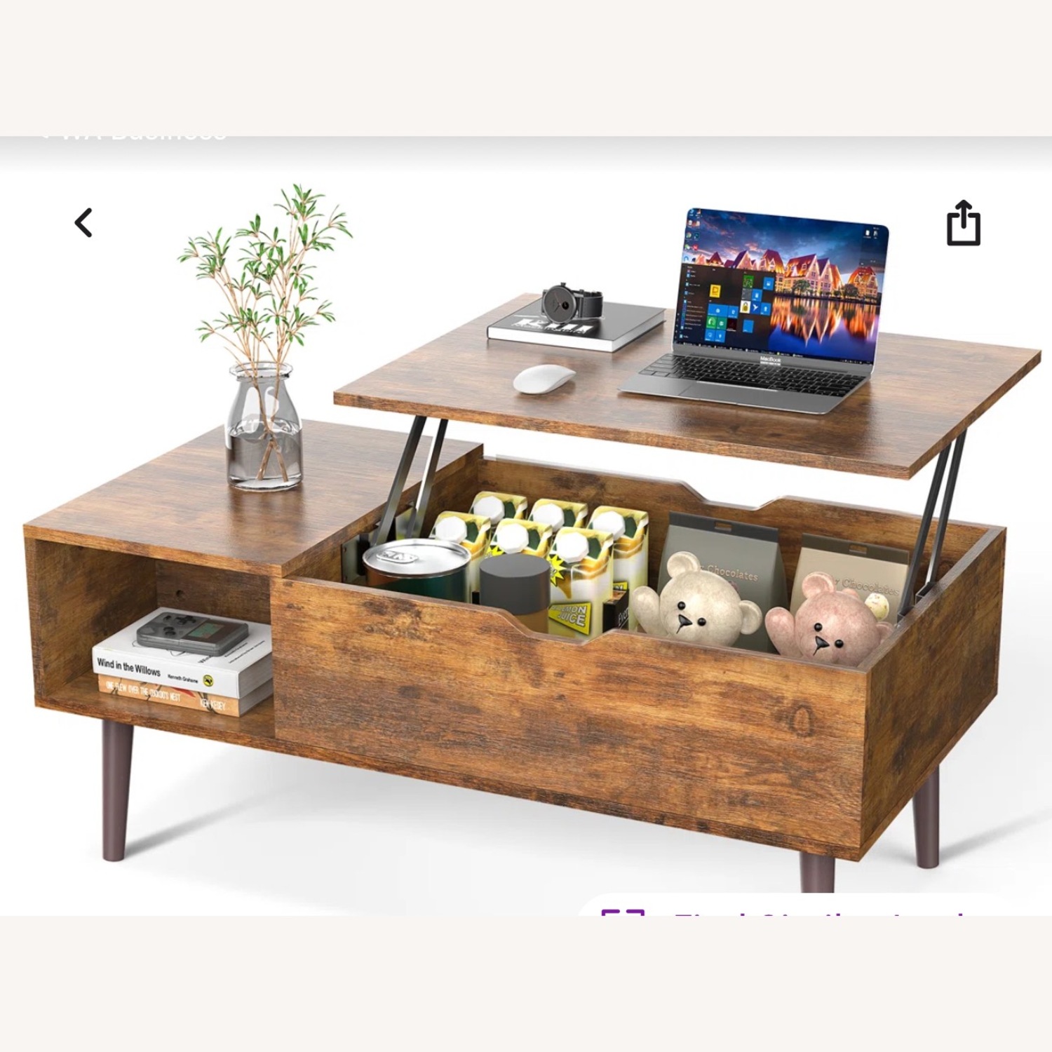 Wayfair George Oliver Coffee Table with Leaf  - image-2