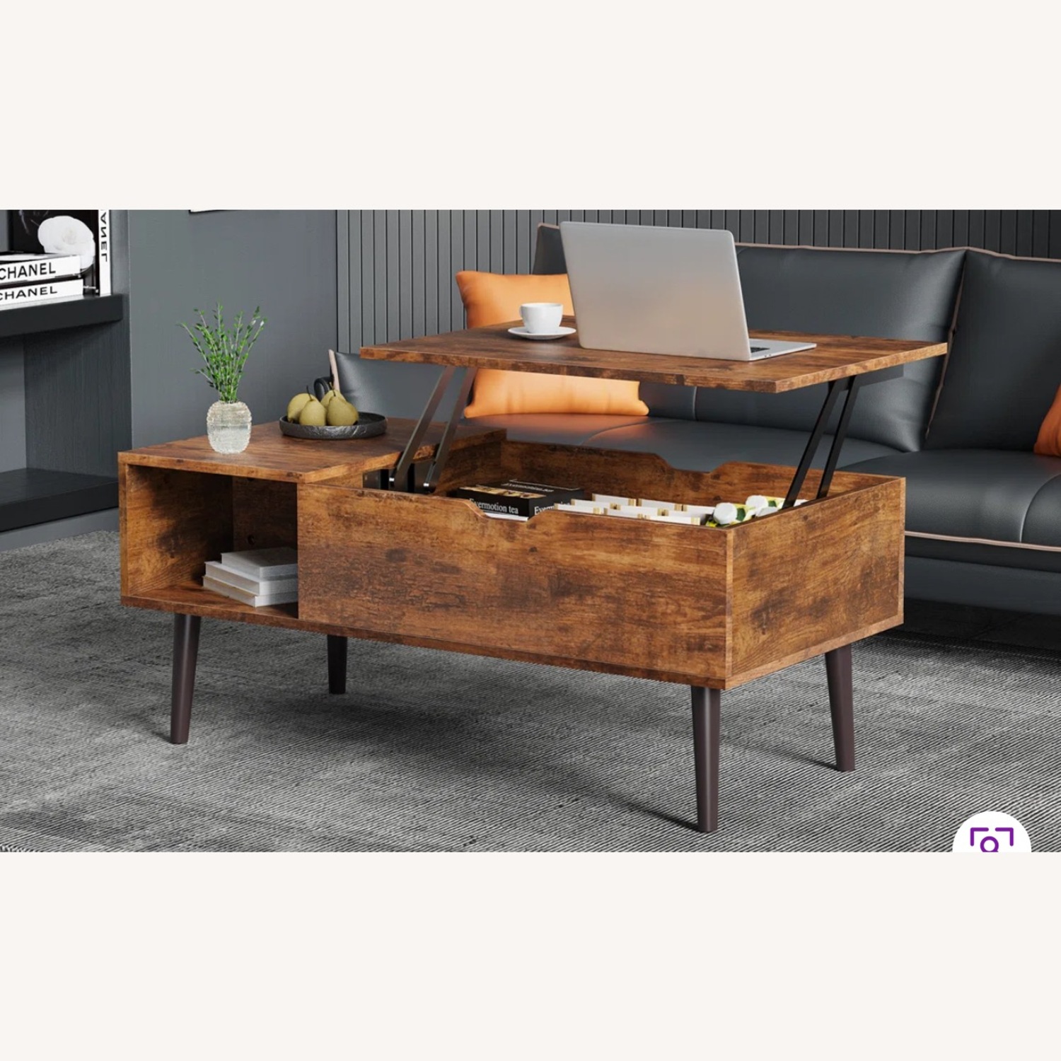 Wayfair George Oliver Coffee Table with Leaf  - image-1