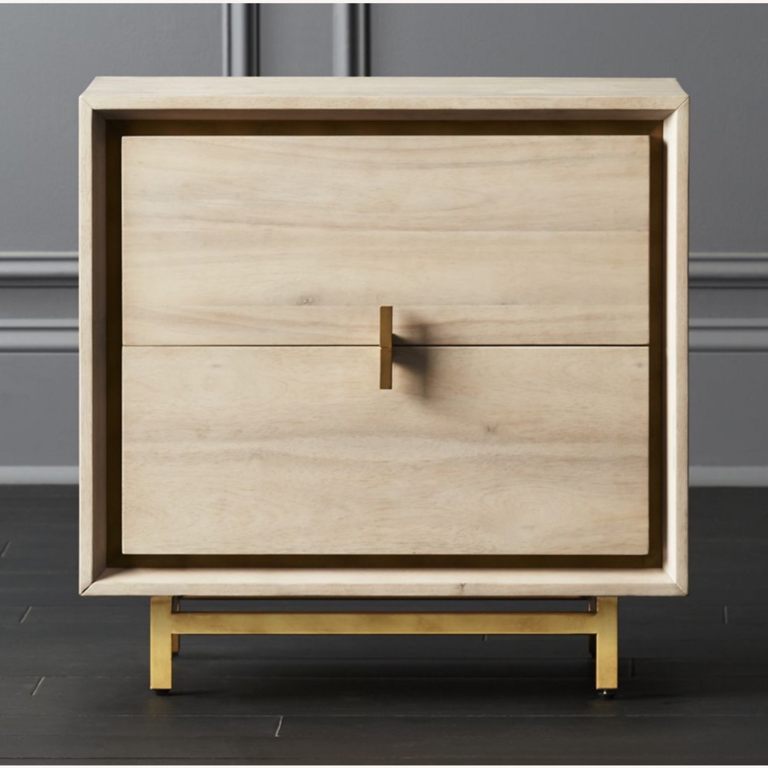 CB2 Lara Acacia Nightstand - image-1