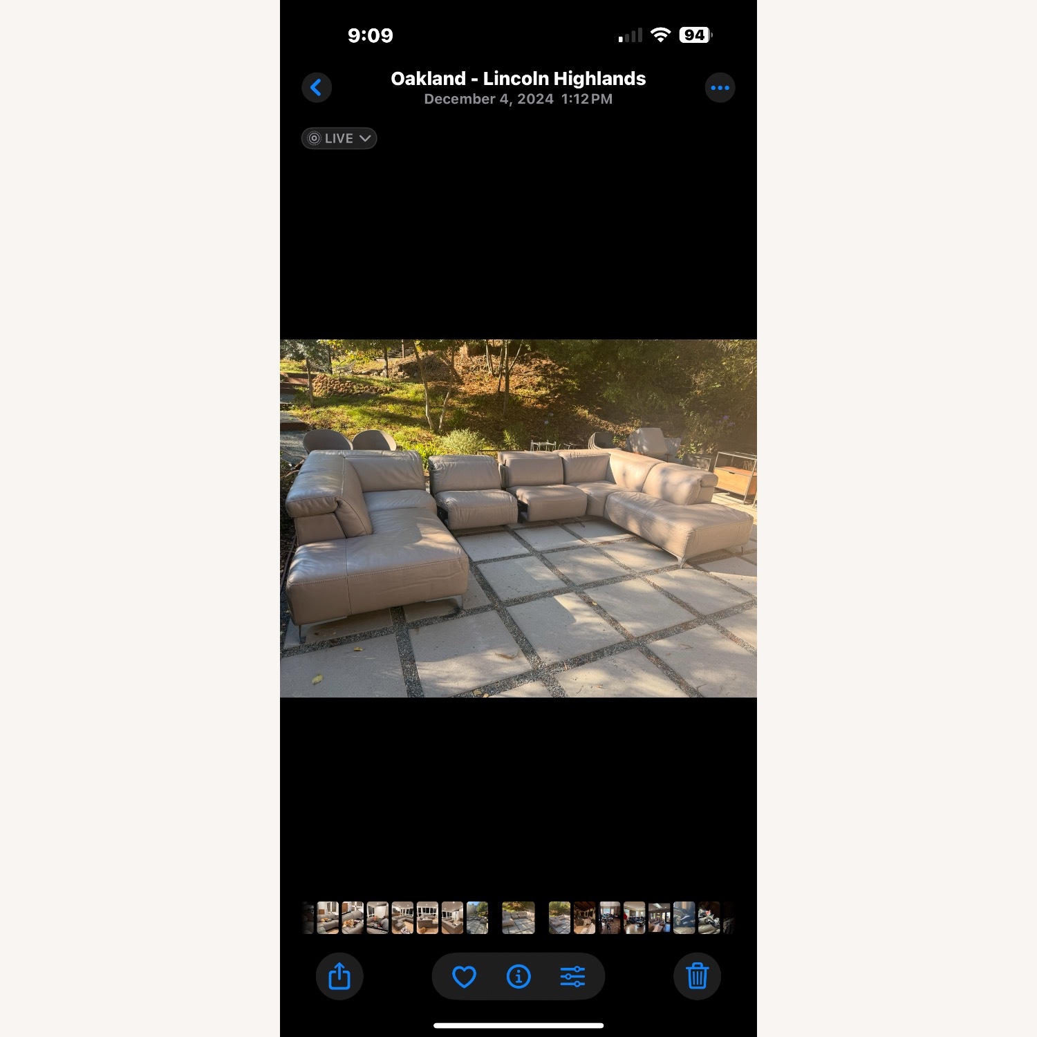 Natuzzi Editions Gray Sectional Leather Sofa - image-4