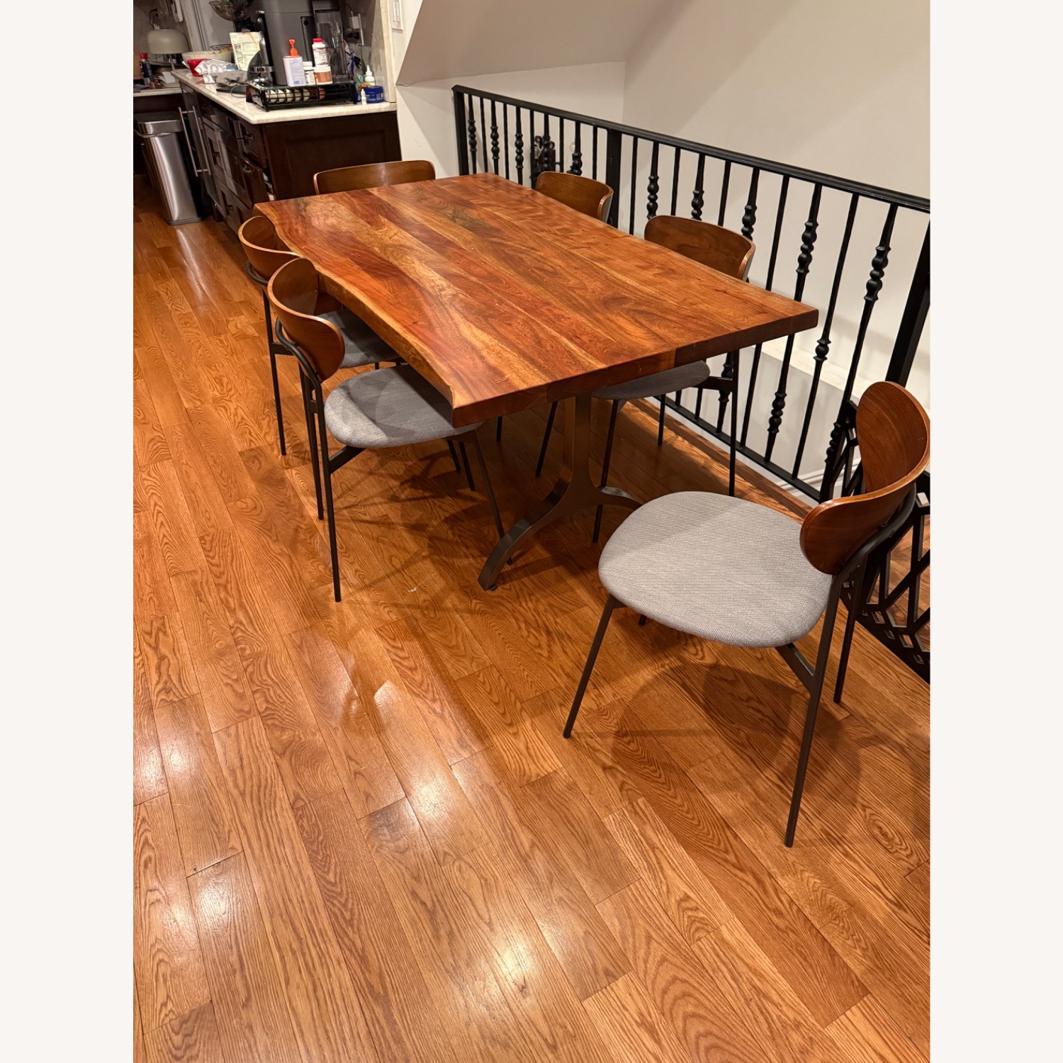 West Elm Trestle Dining Table W 6 Dining Chairs - image-3