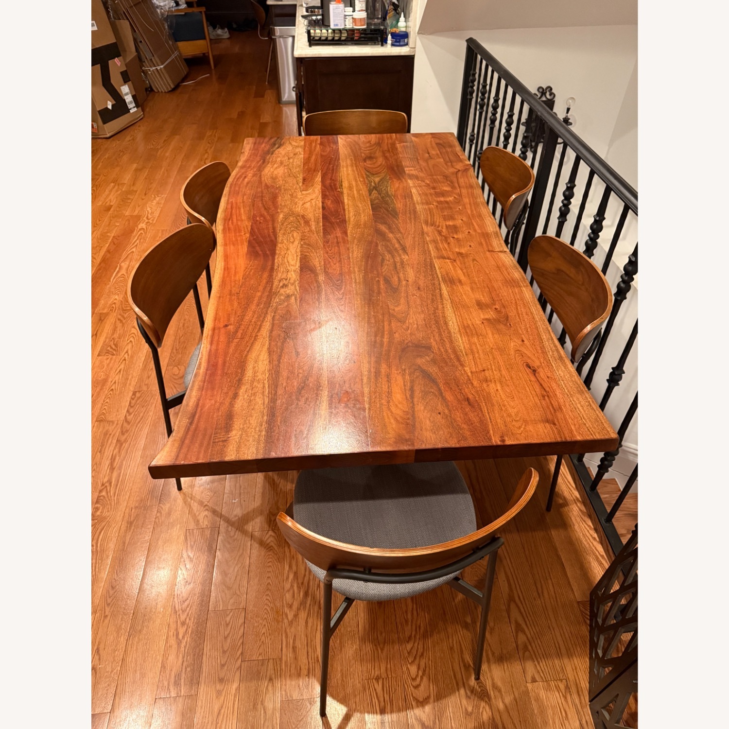 West Elm Trestle Dining Table W 6 Dining Chairs - image-1