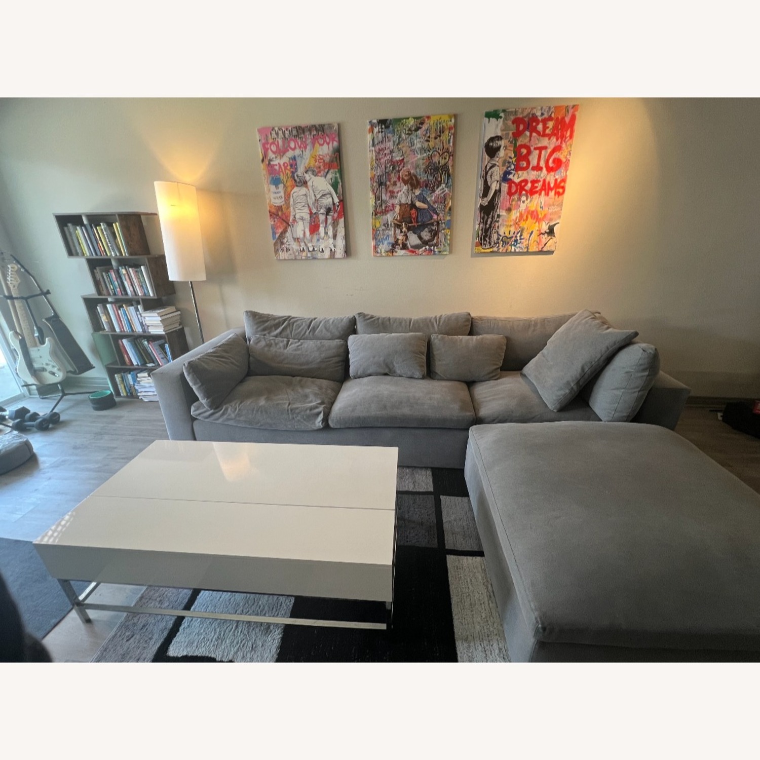 West Elm Couch with Ottoman - image-4