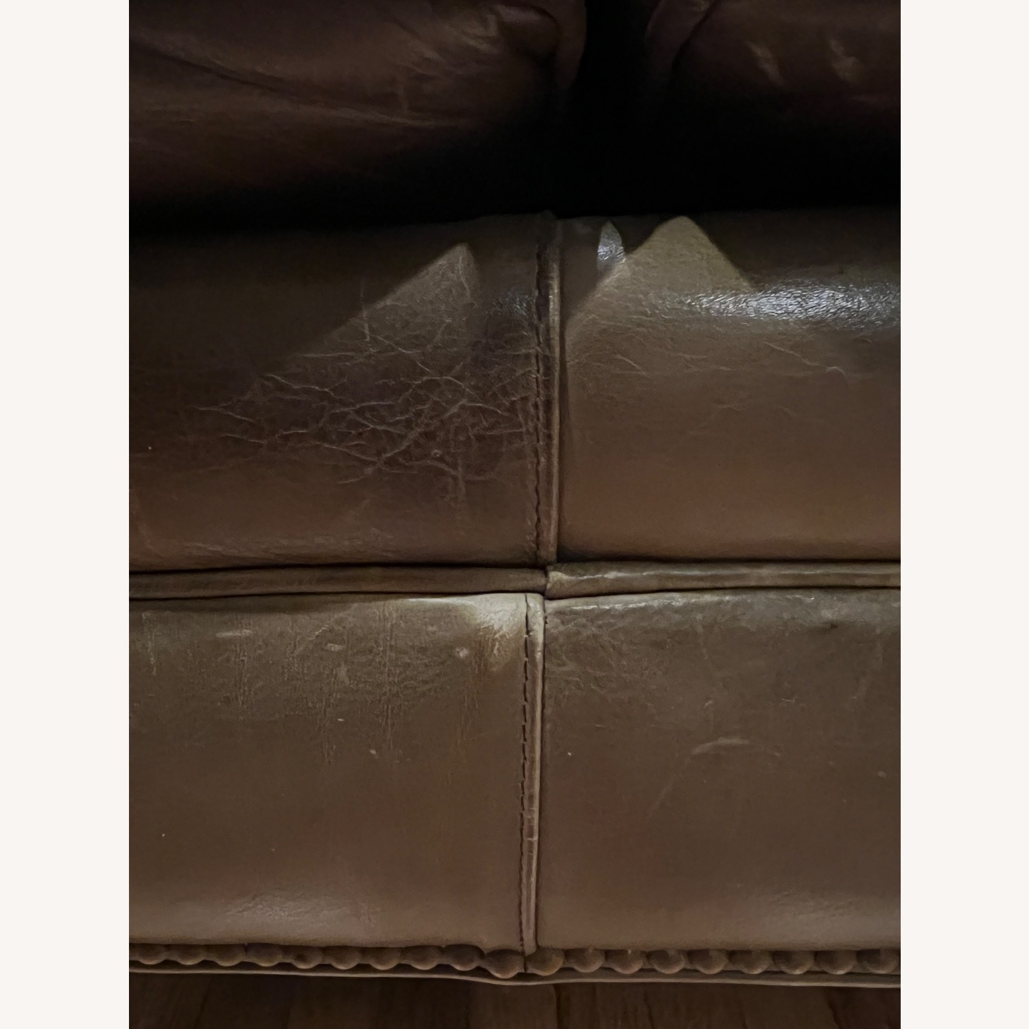 Hancock & Moore Leather Sofa with Brass Studs - image-3