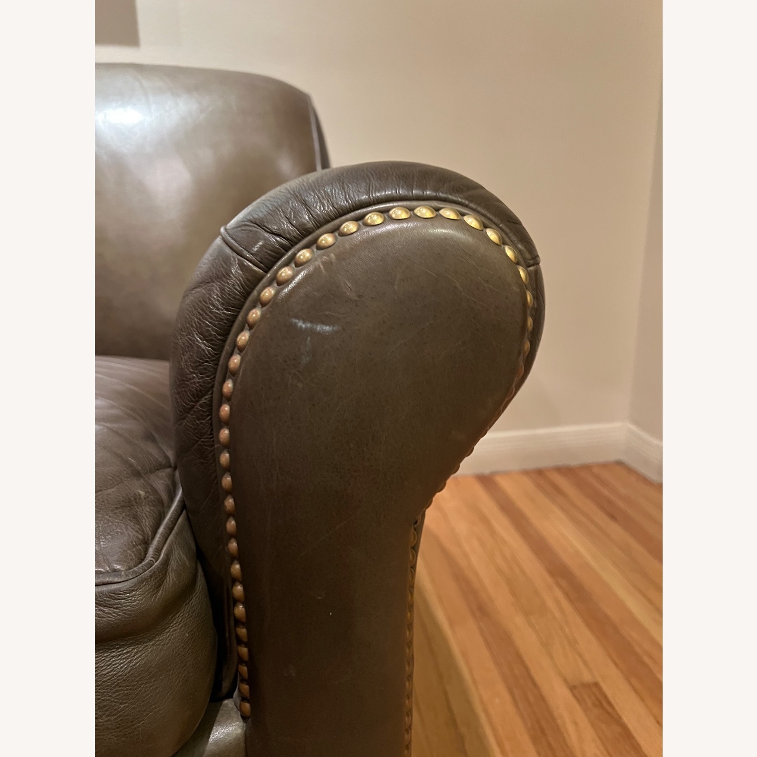 Hancock & Moore Leather Sofa with Brass Studs - image-4
