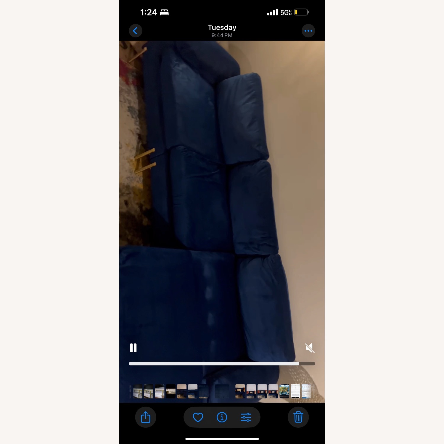 Wayfair Lian Navy Blue Velvet L Sofa - image-3