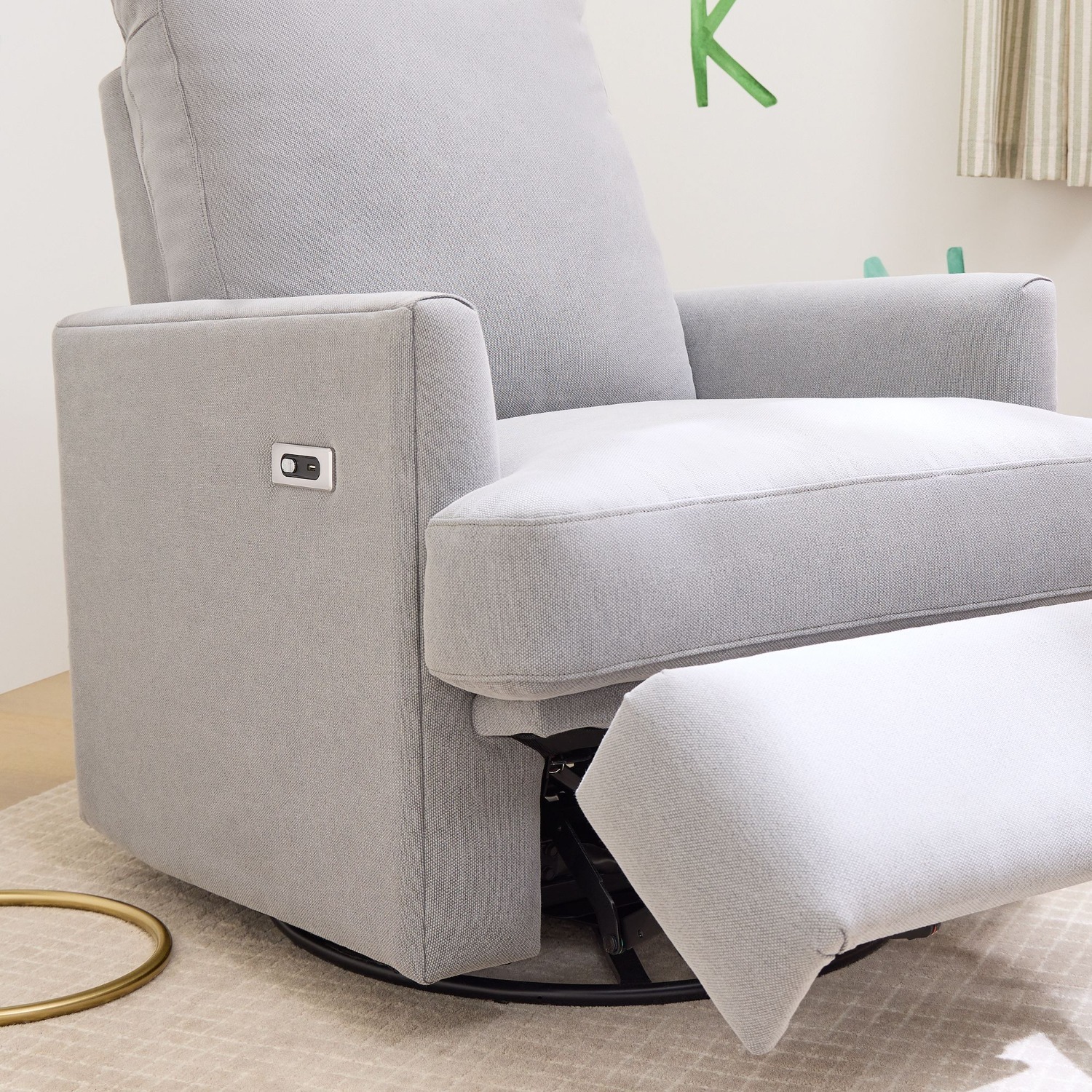 West Elm Haven Power Swivel Glider Recliner - image-3