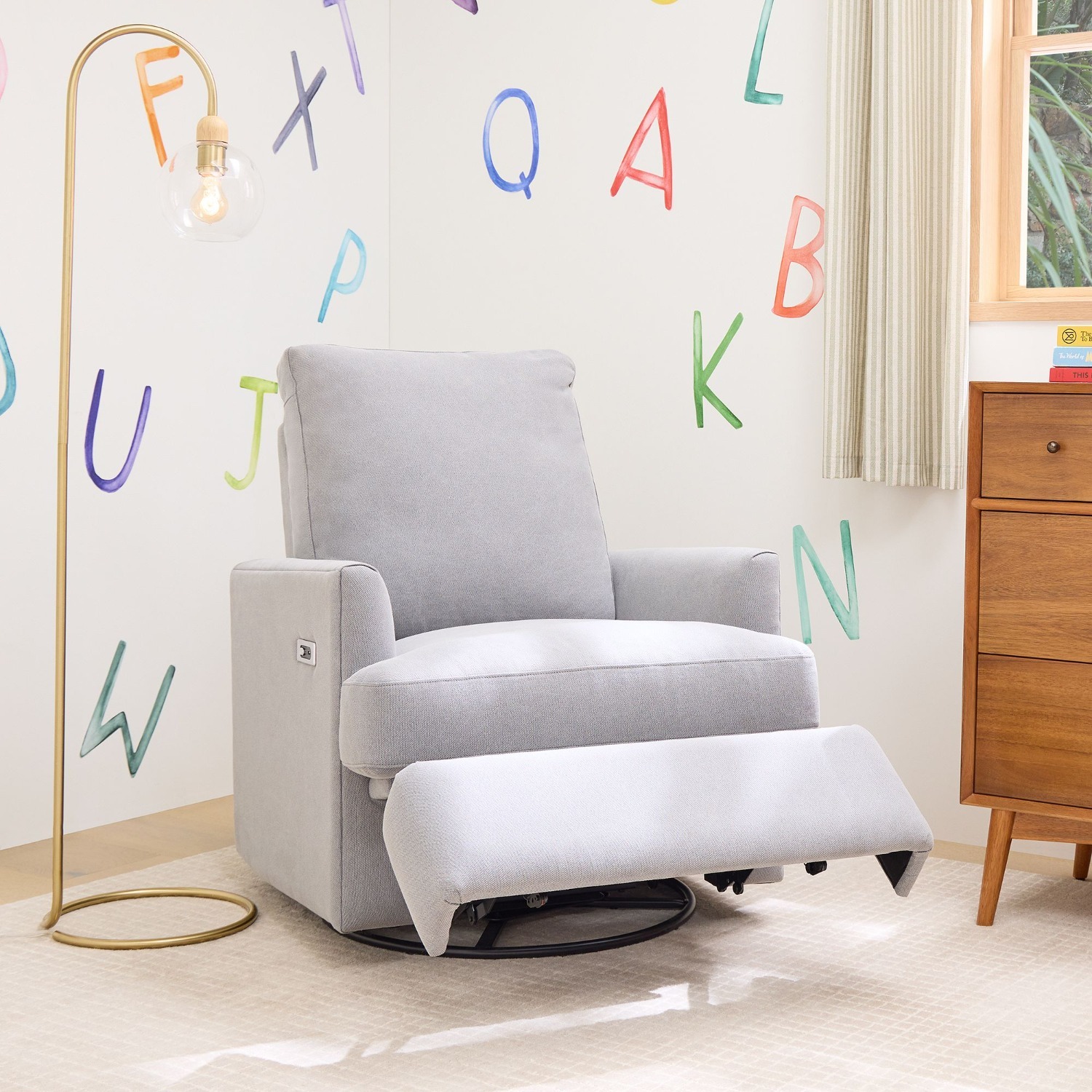 West Elm Haven Power Swivel Glider Recliner - image-1